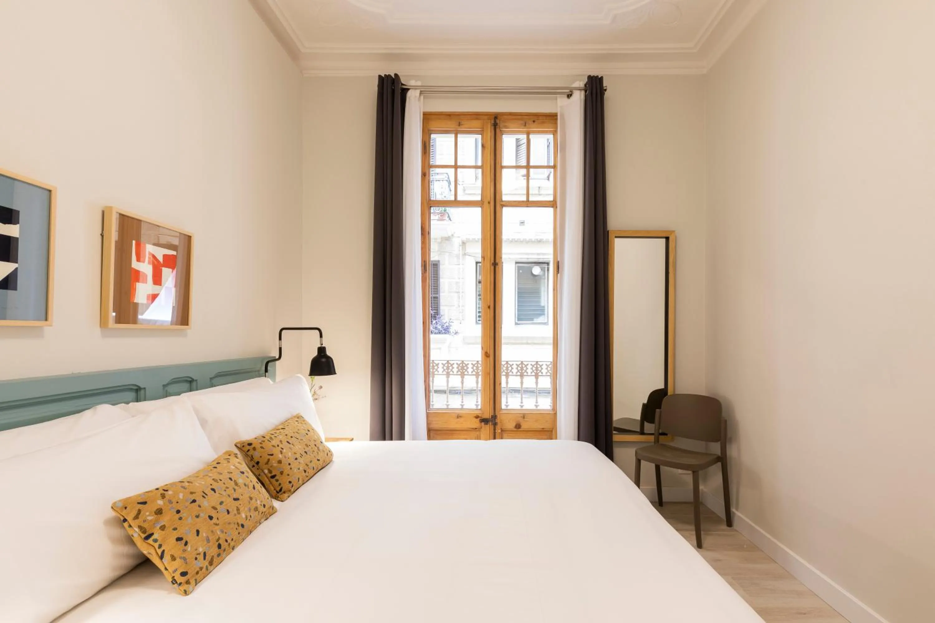 Bed in Aspasios Gracia Apartments