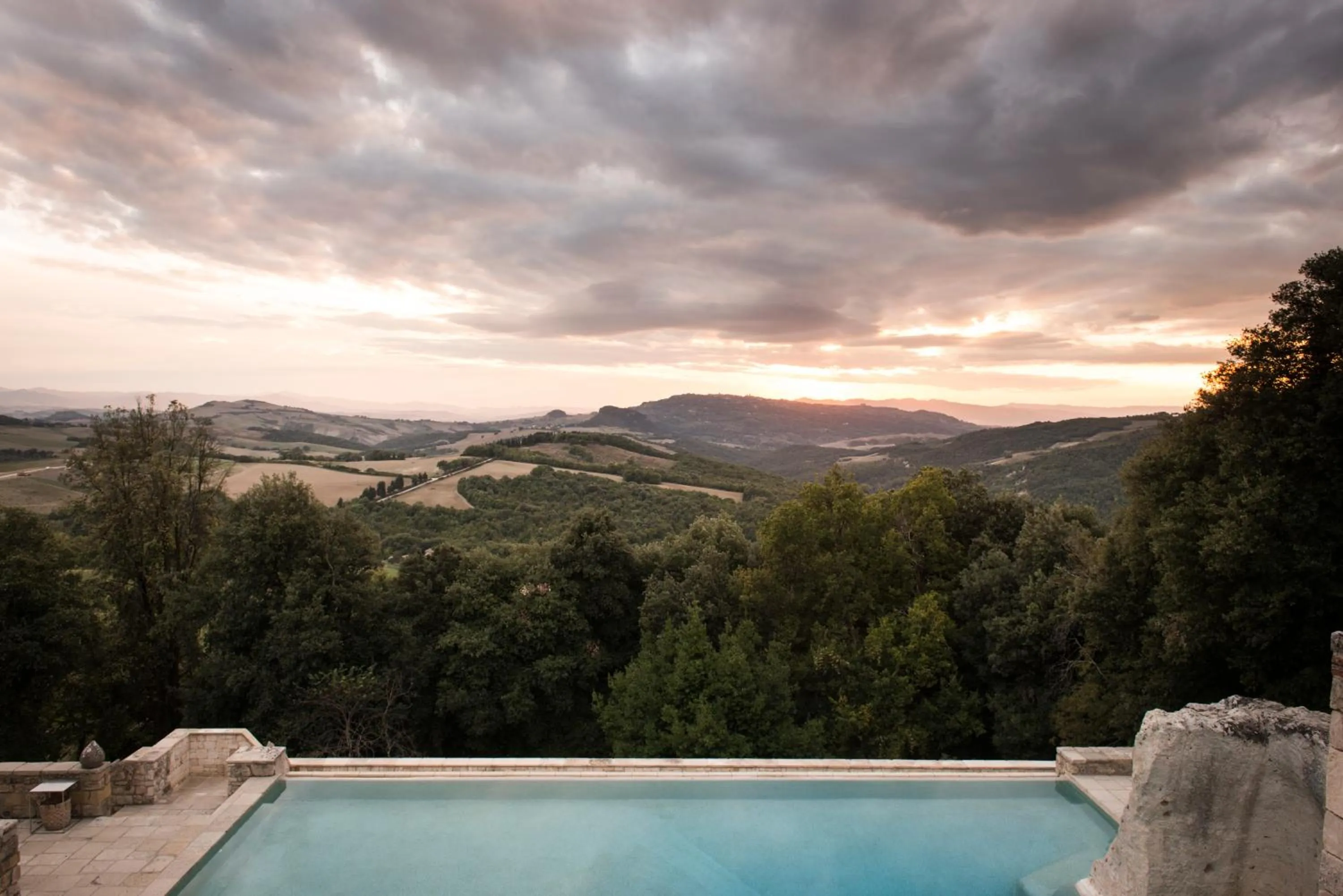 Swimming pool in Borgo Pignano Tuscany