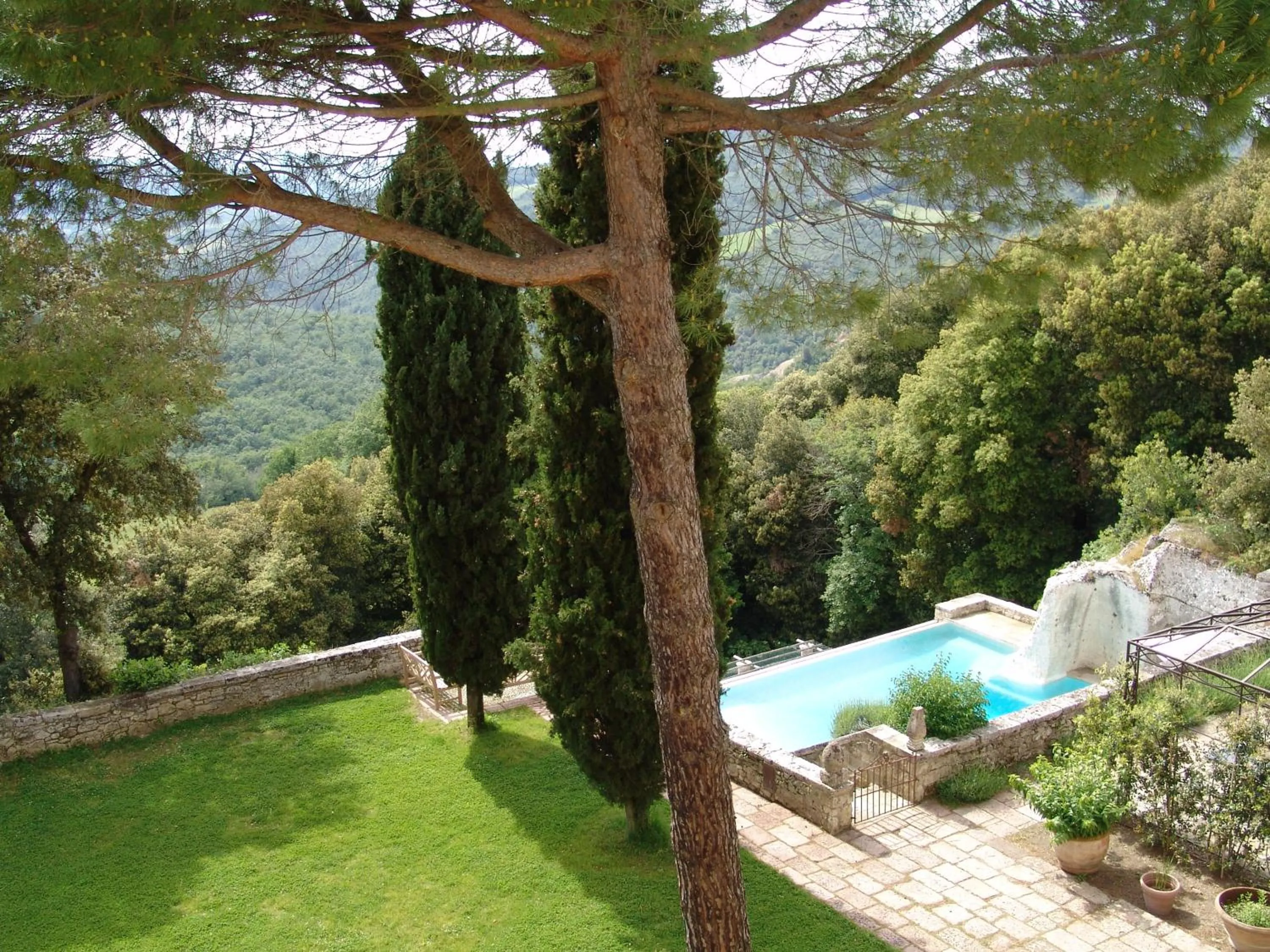 Swimming pool in Borgo Pignano Tuscany