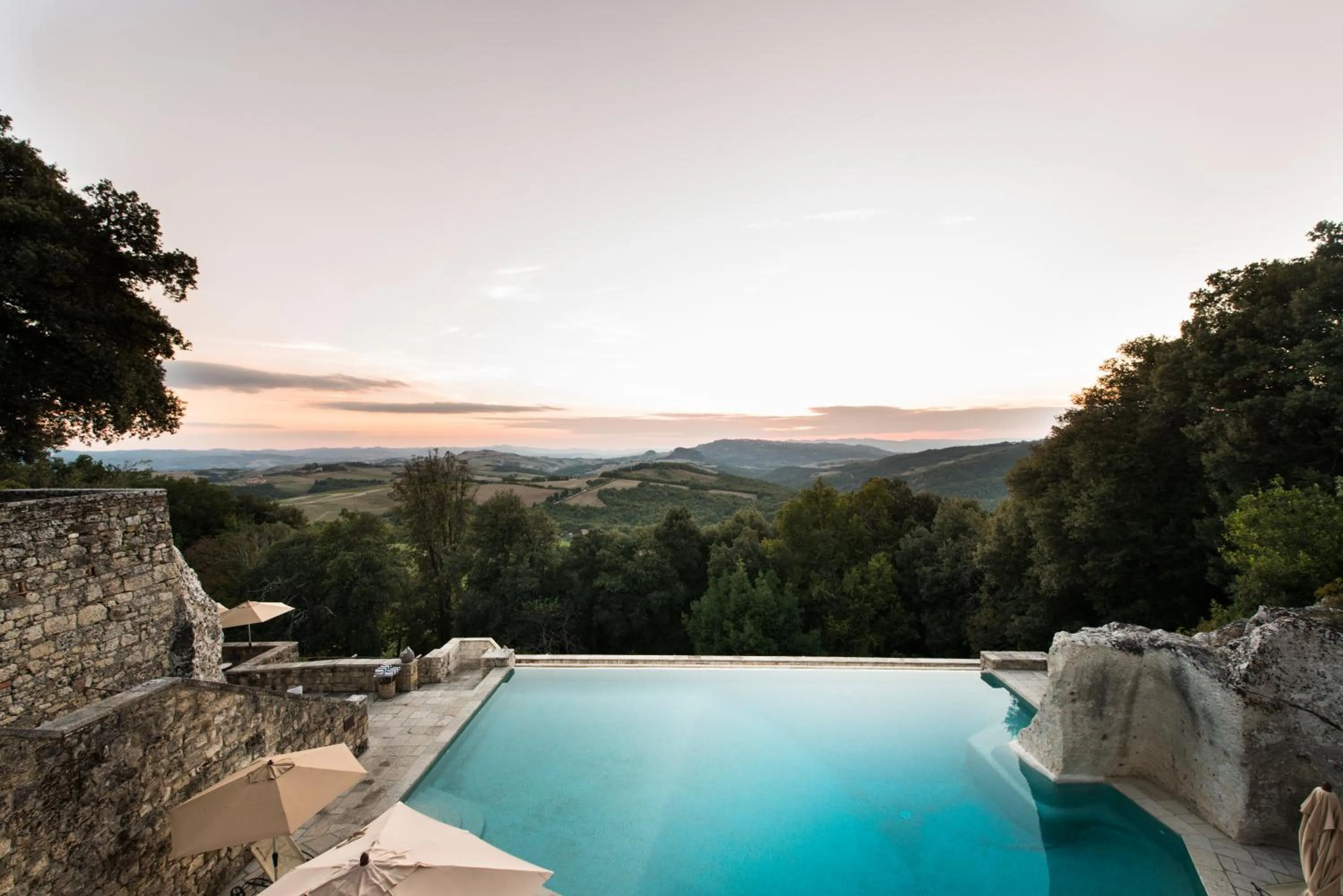 Swimming pool in Borgo Pignano Tuscany