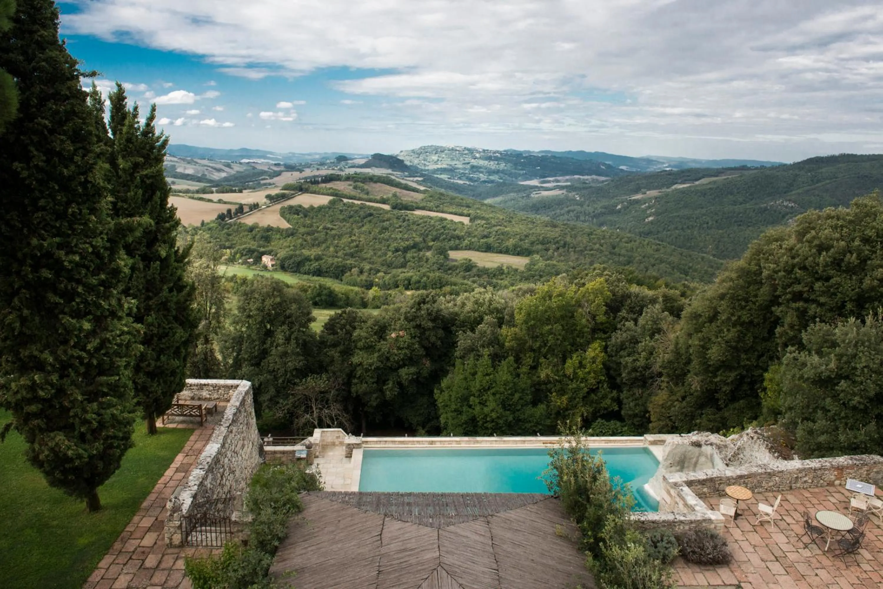 Swimming pool in Borgo Pignano Tuscany