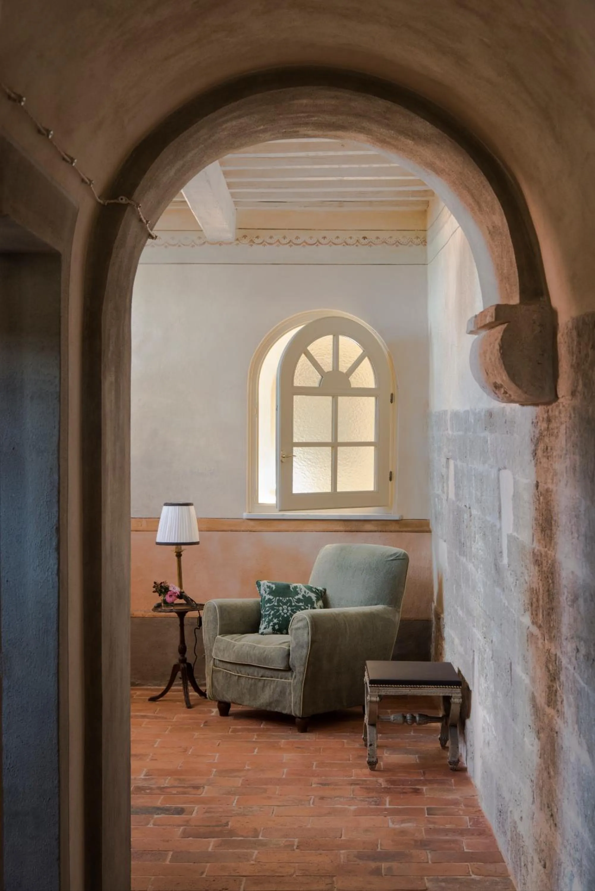 Living room in Borgo Pignano Tuscany