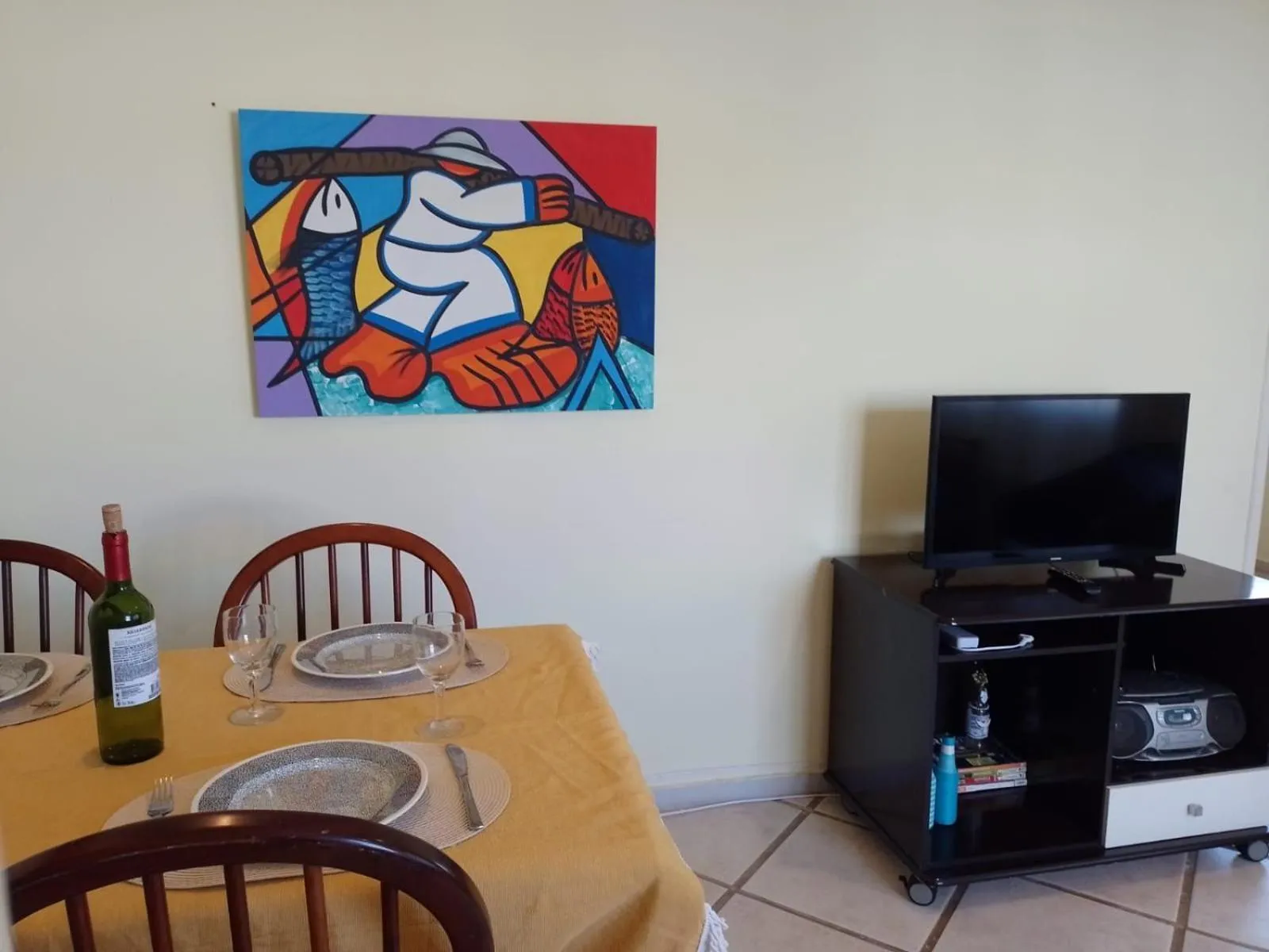 Living room in DUNAS BEACH - (Praia de Dunas e Forte) - Arejado e luminoso com amplo espaço esterno e churrasqueira.