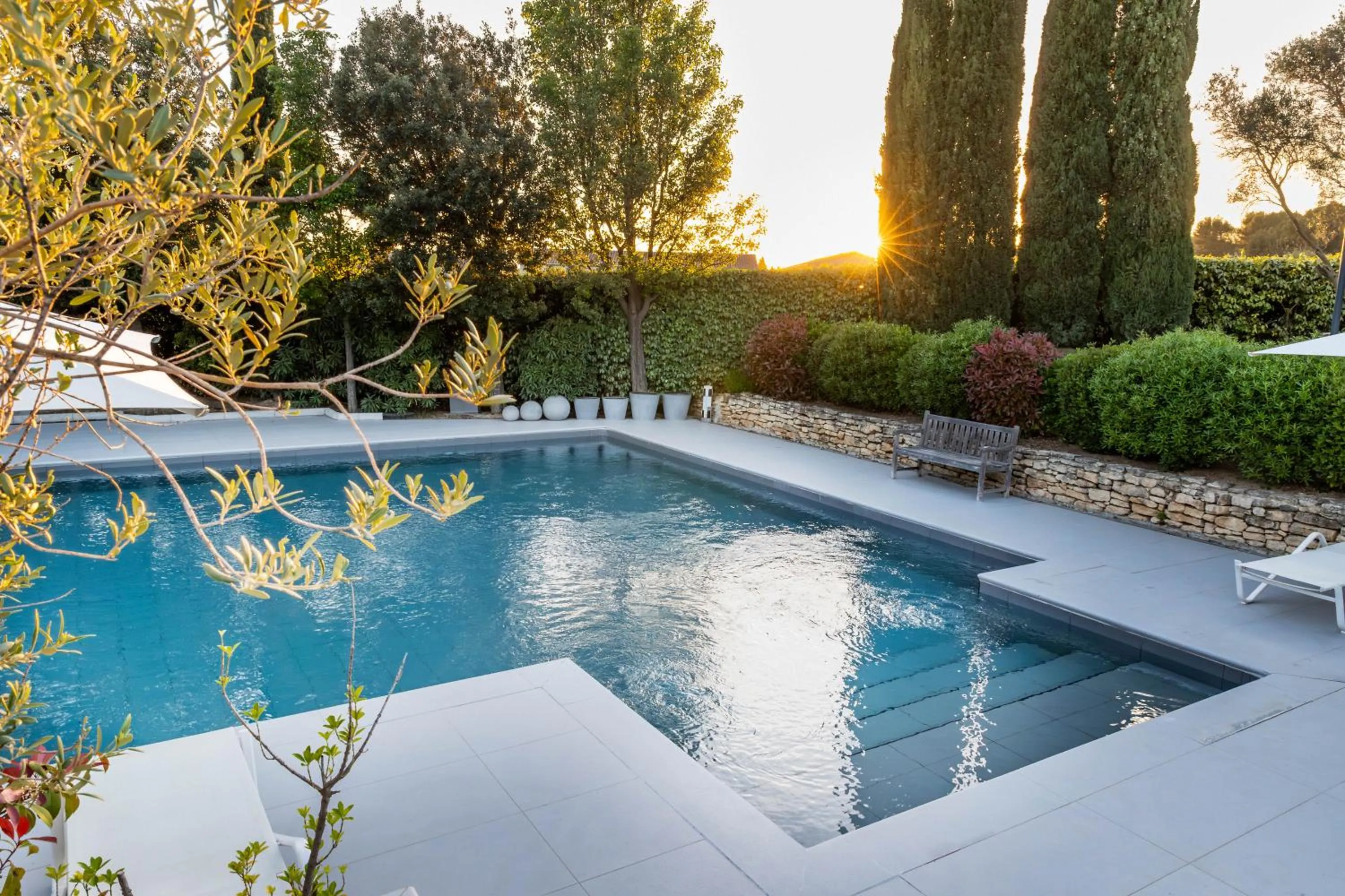 Pool view in Du Côté Des Olivades