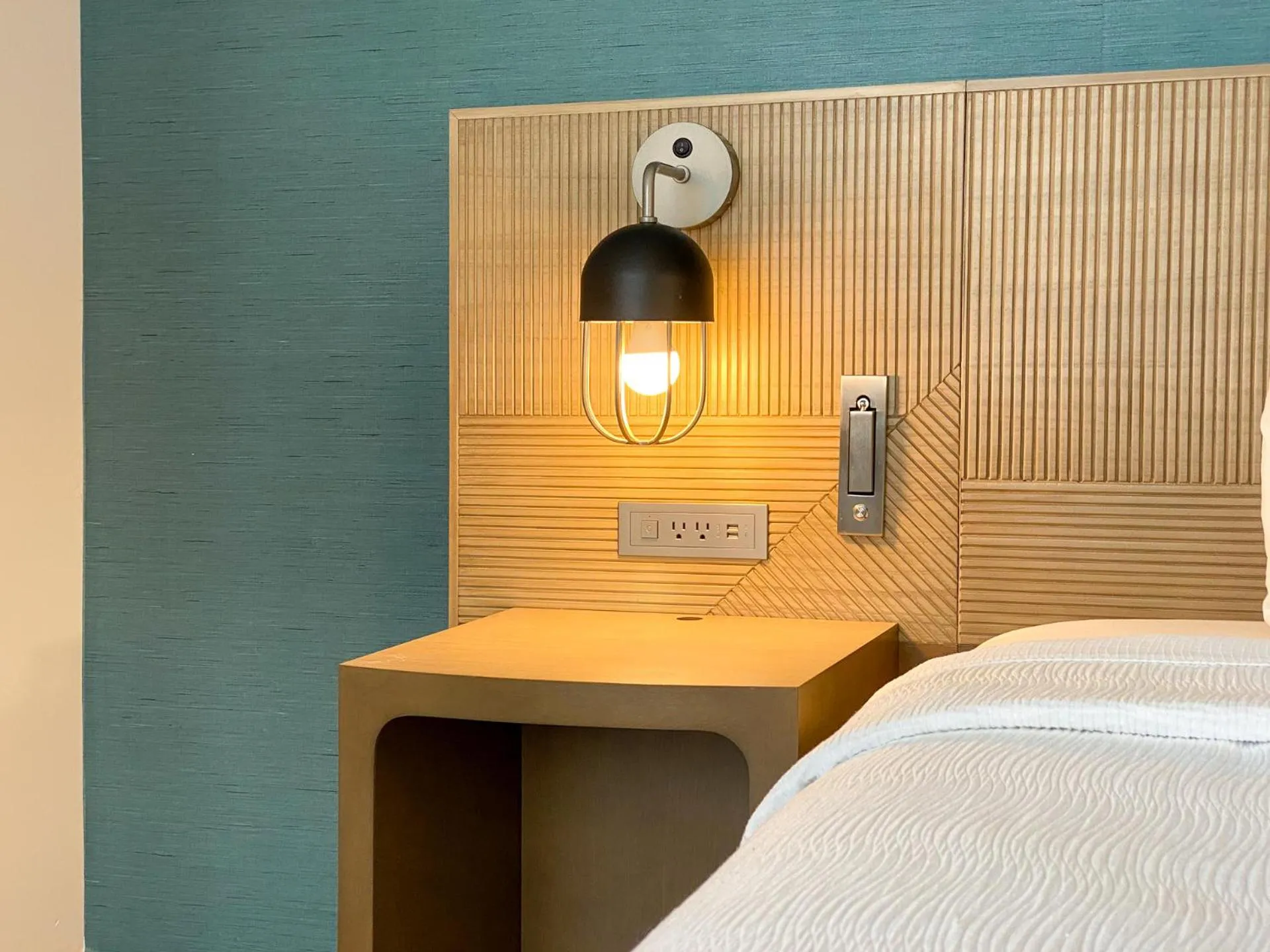 Bed in Marseilles Beachfront Hotel