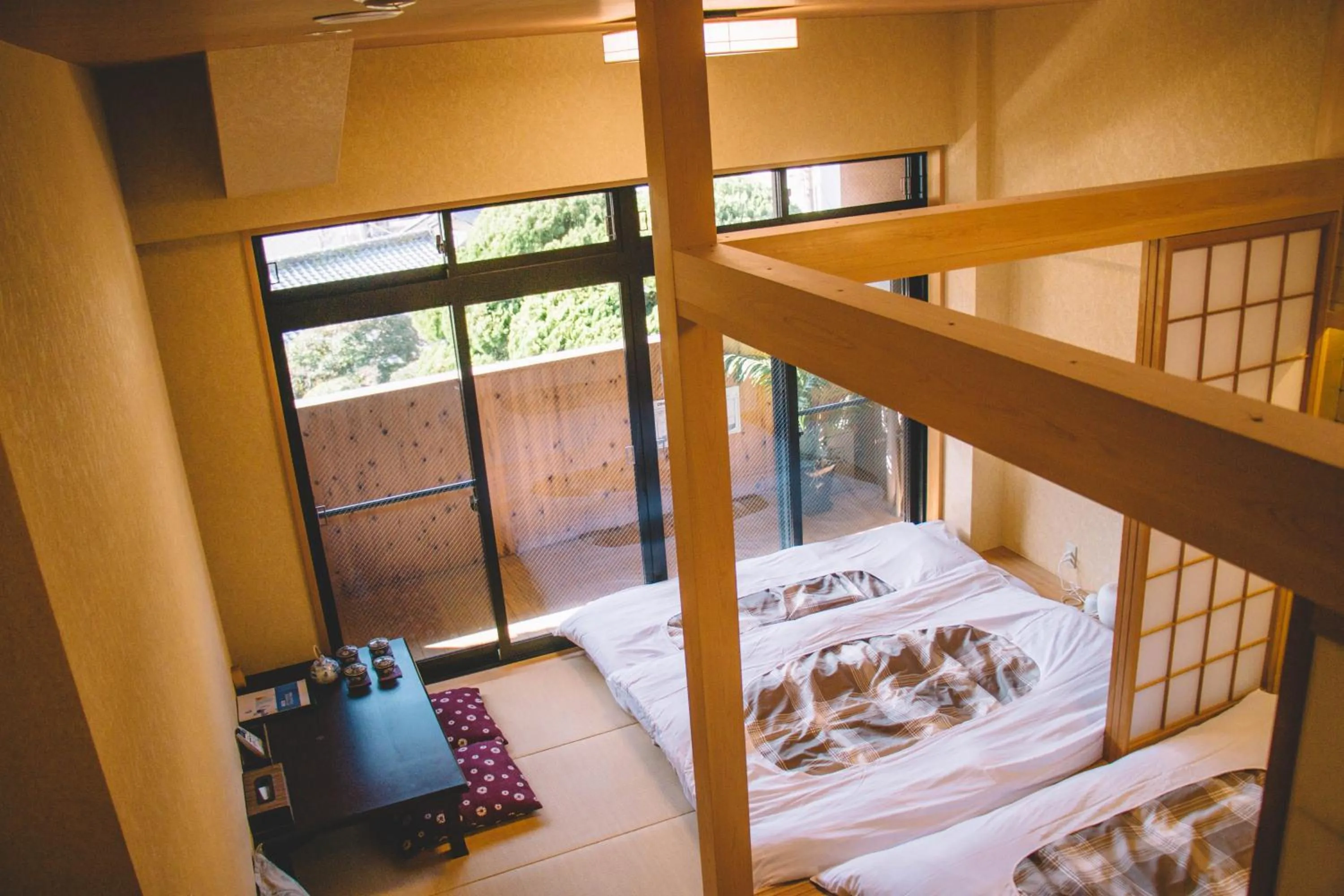 Photo of the whole room, Bed in Waseido Zen