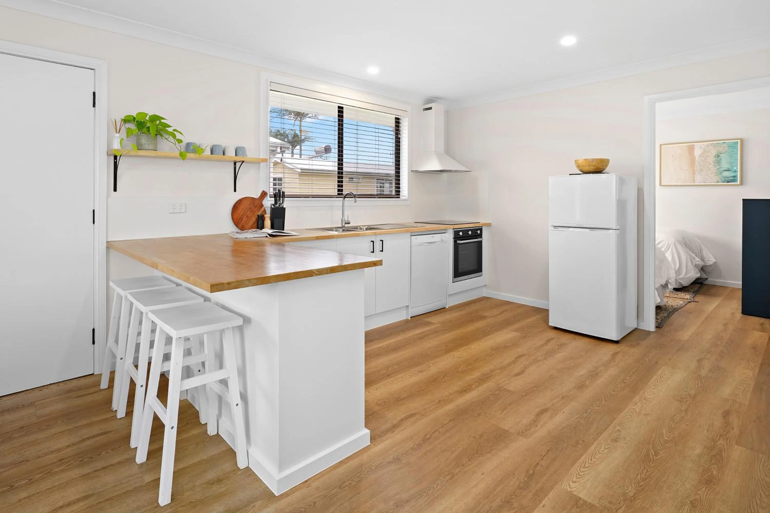 kitchen in Little Palm Cabins