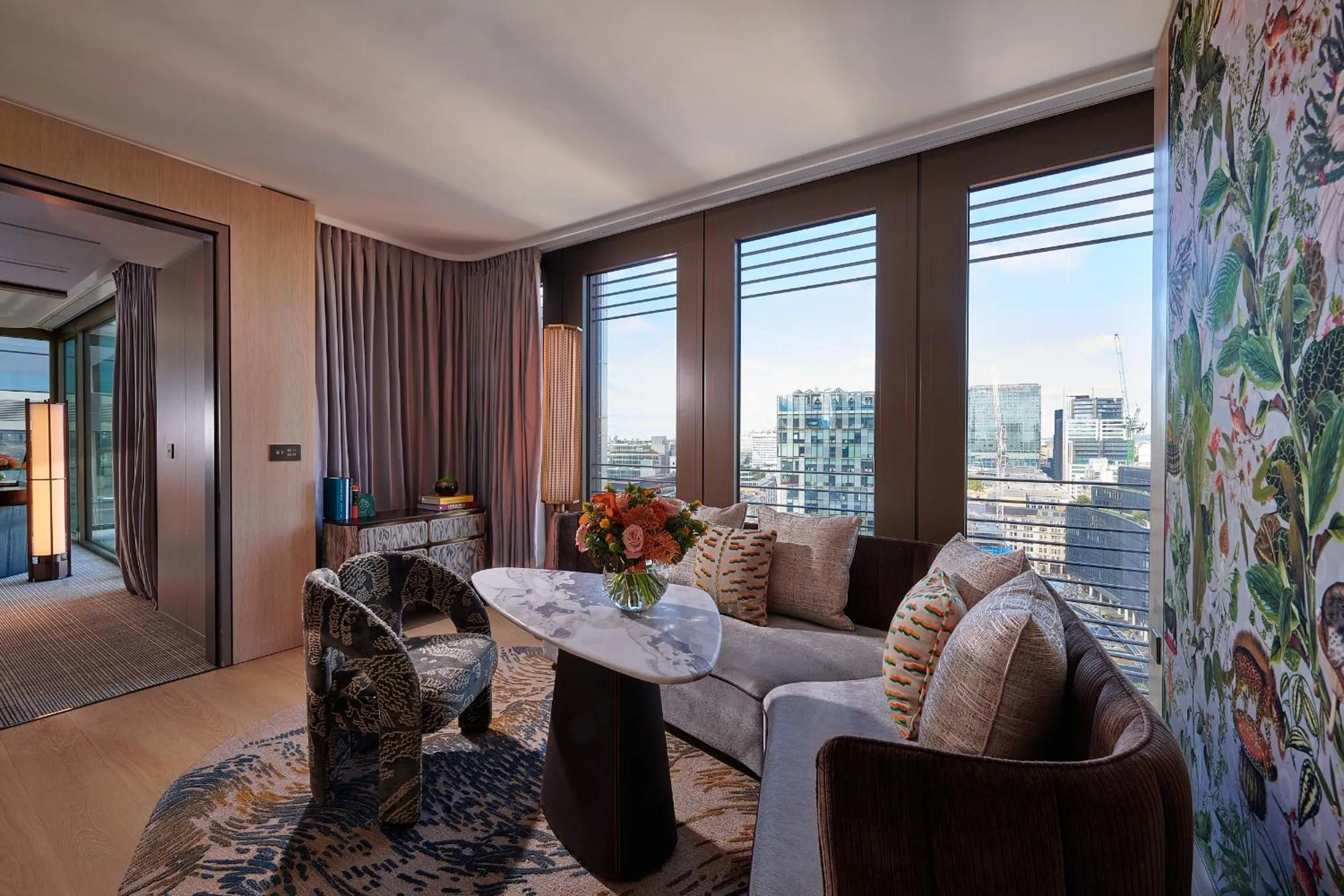 Living room in Pan Pacific London