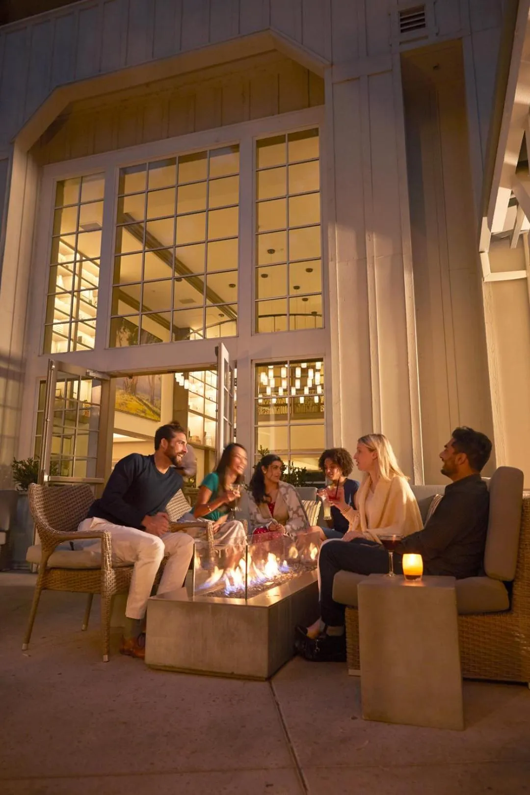 Patio in River Terrace Inn, a Noble House Hotel