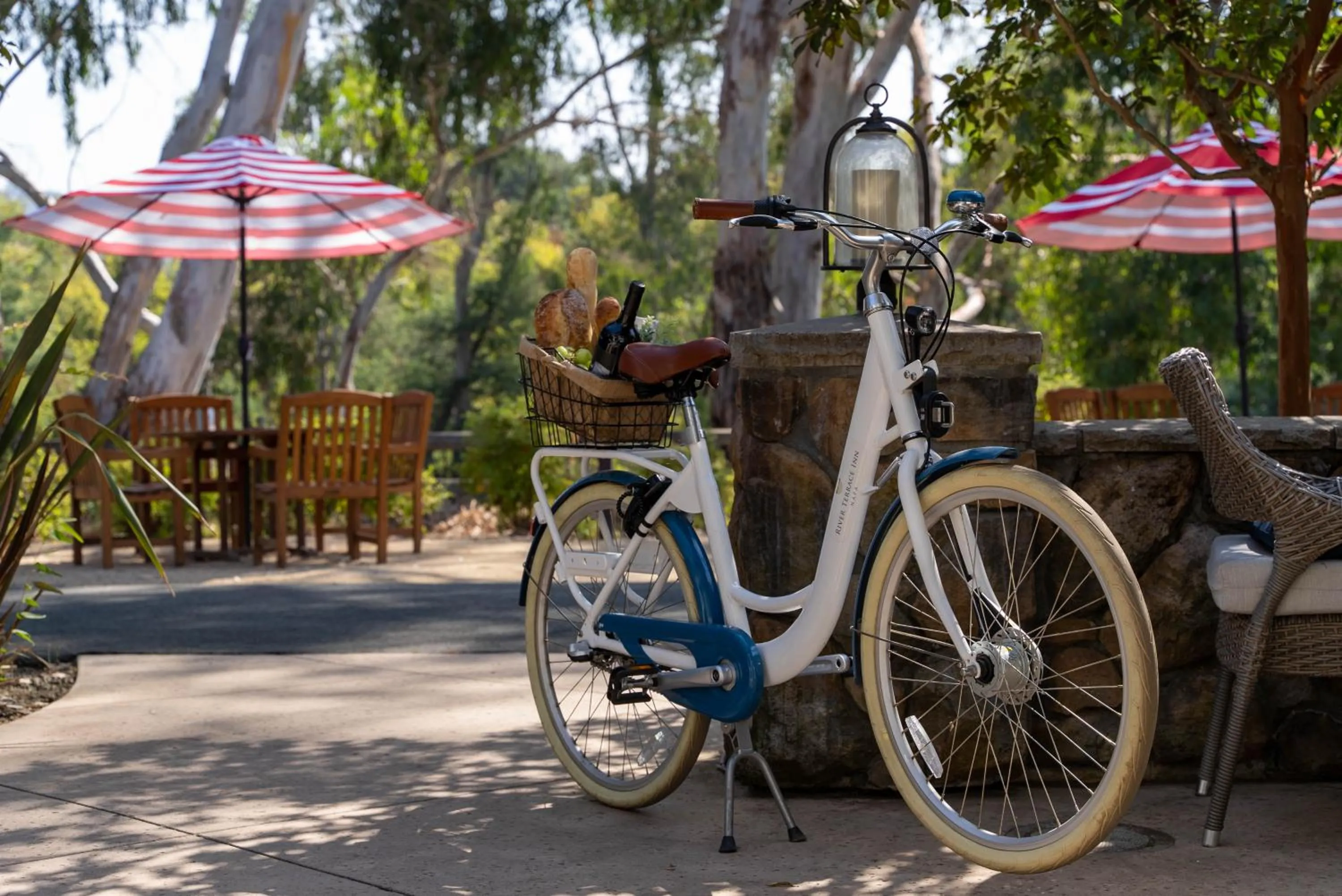 Cycling in River Terrace Inn, a Noble House Hotel