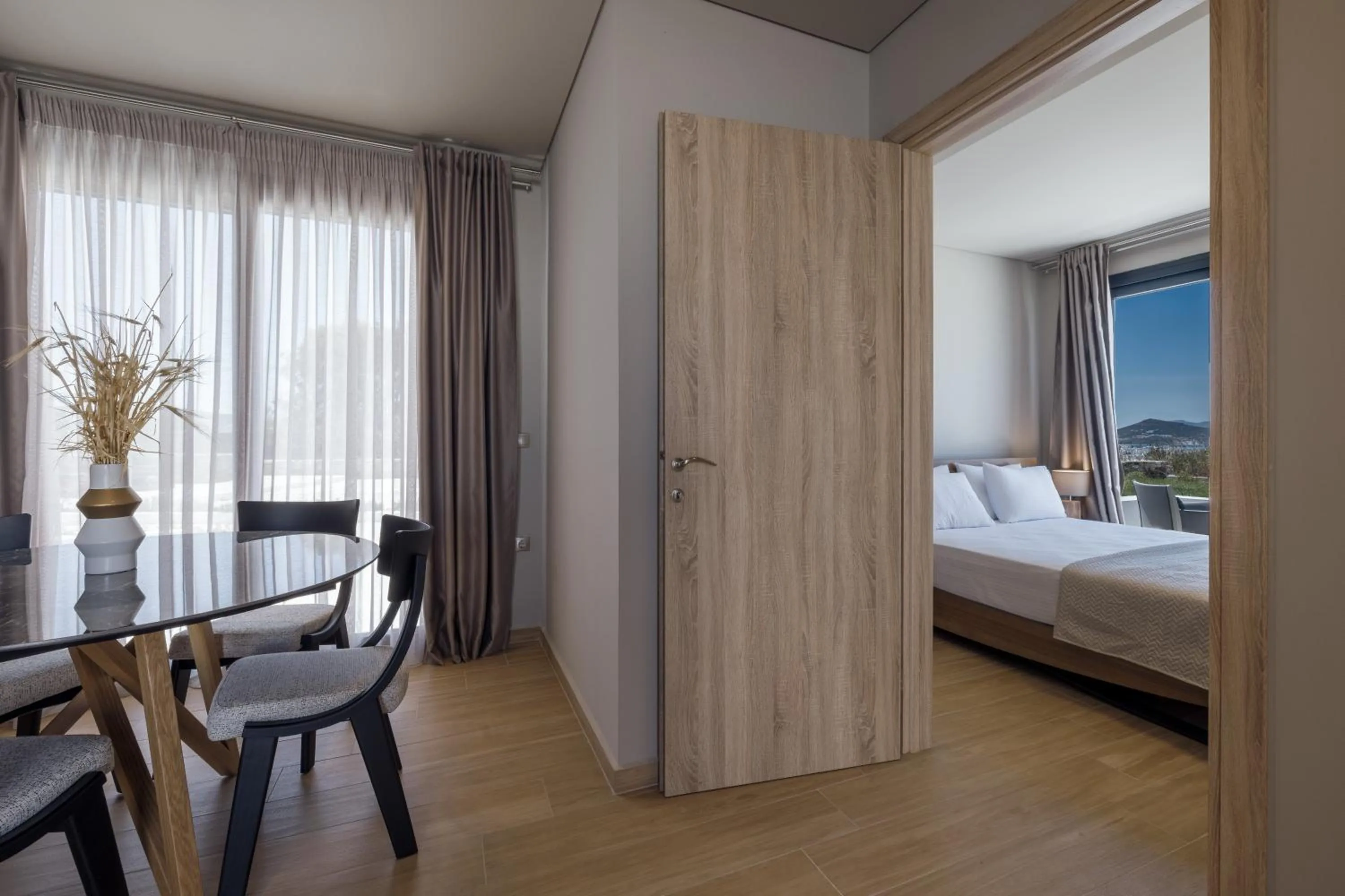 Living room, Bed in El Mar Naxos