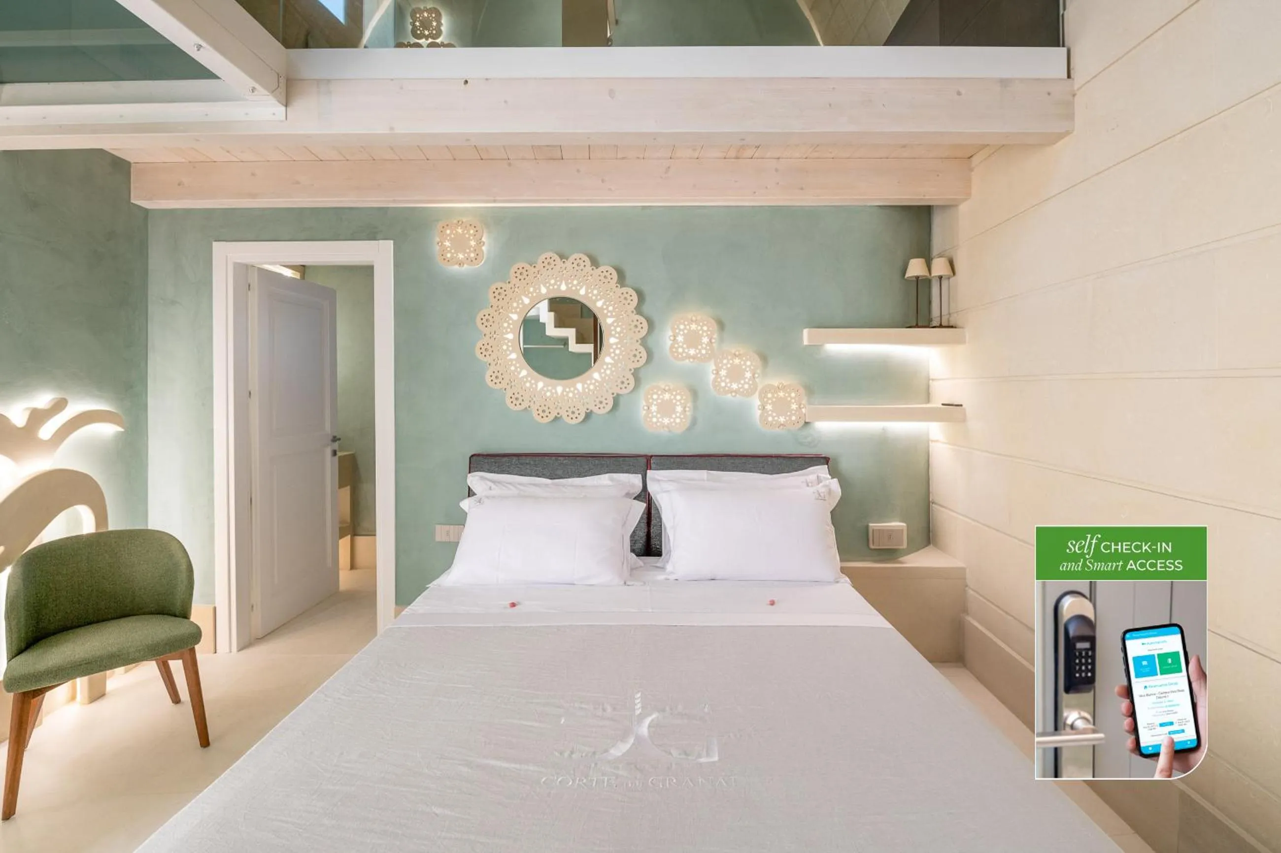 Bed in Corte Dei Granai Meeting & SPA - Raro Rooms Collection