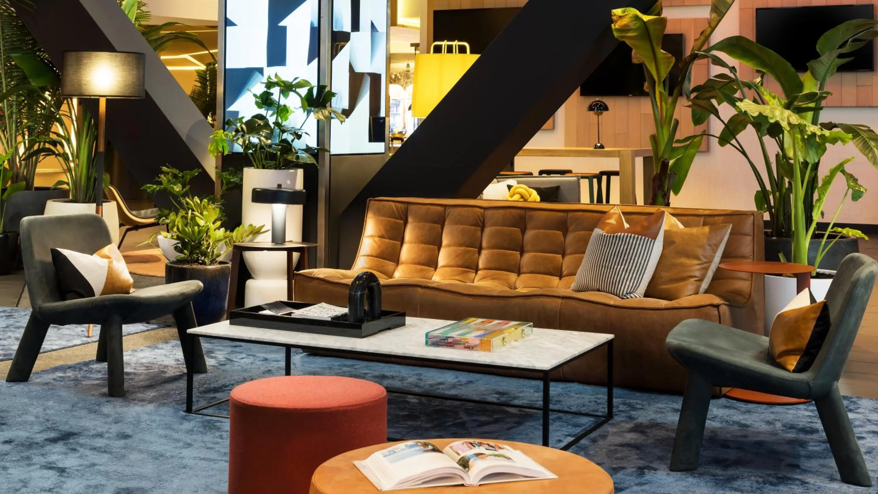 Seating area in M Social Hotel New York Times Square