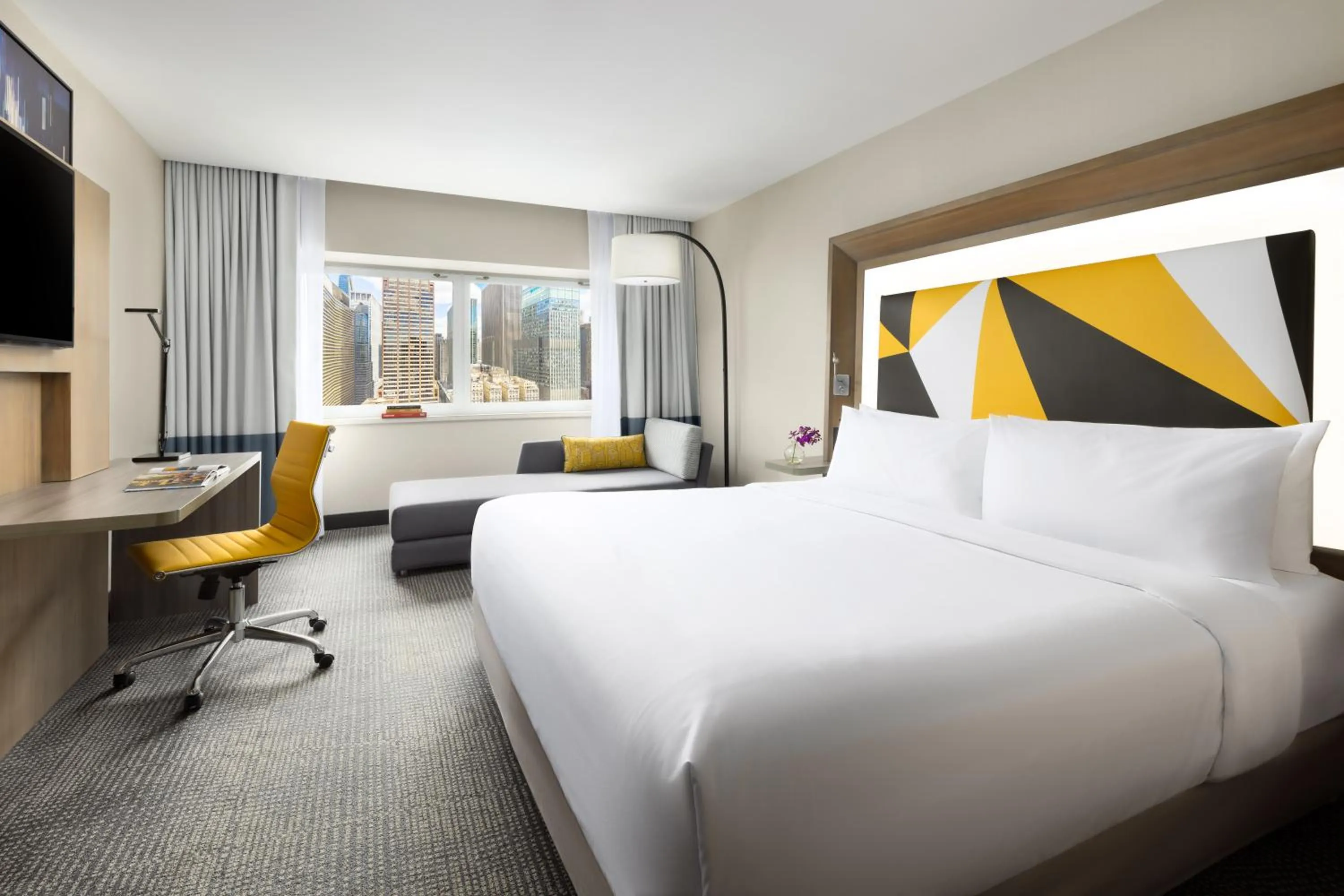 Bedroom, Bed in M Social Hotel New York Times Square