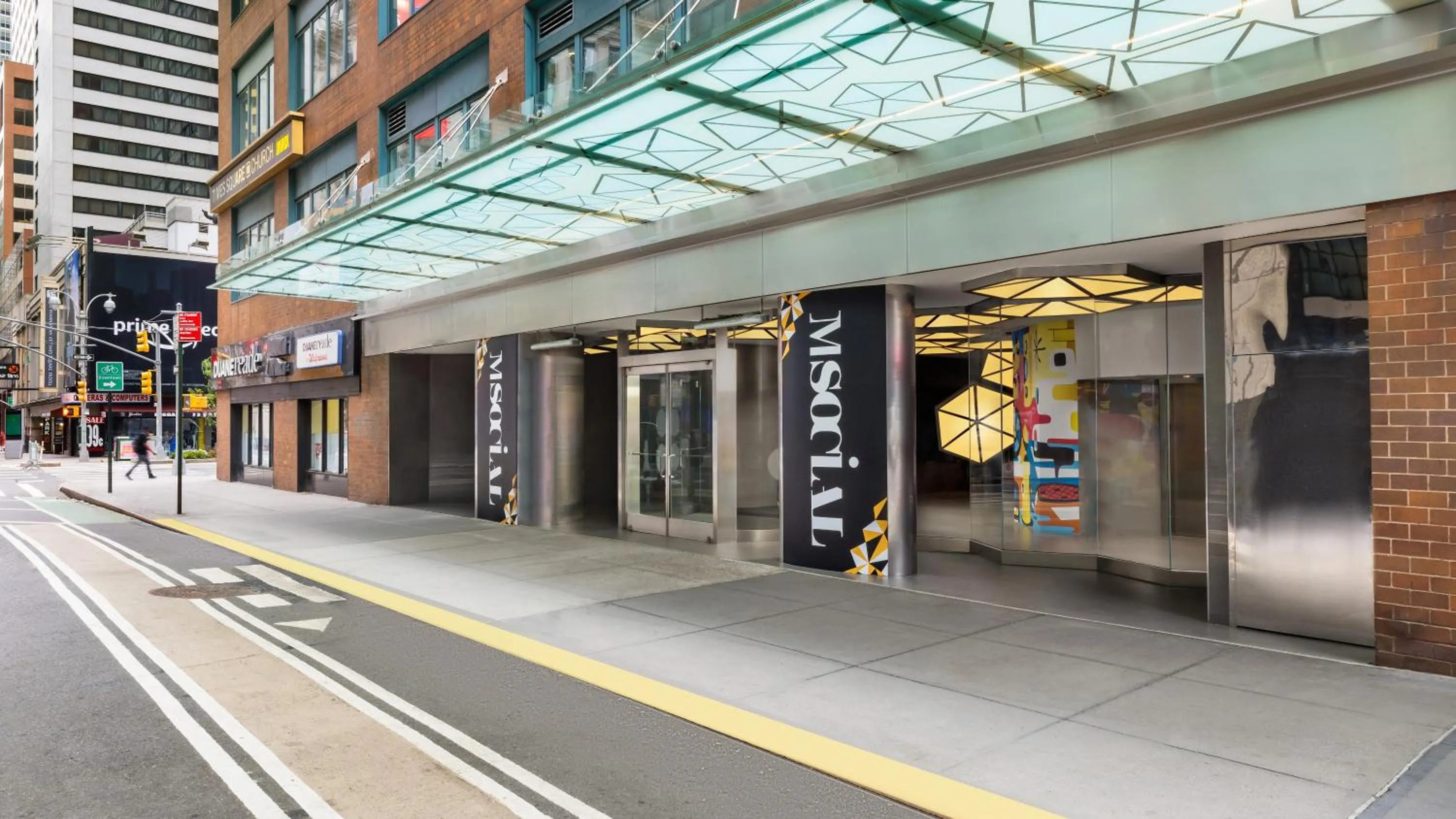 Facade/entrance in M Social Hotel New York Times Square