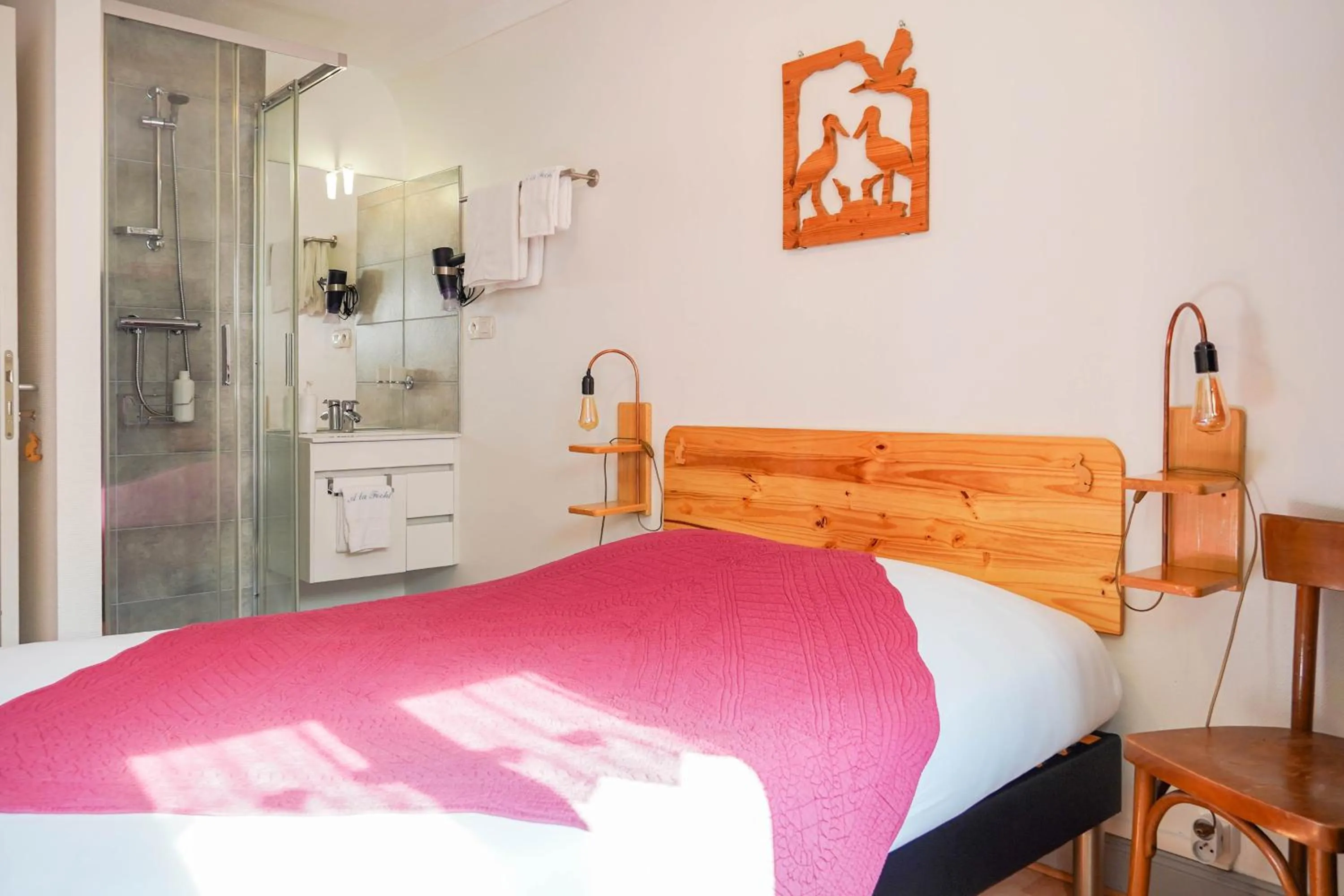 Bedroom, Bed in Chambres d'hôtes A la Fecht Nature et Bien-être