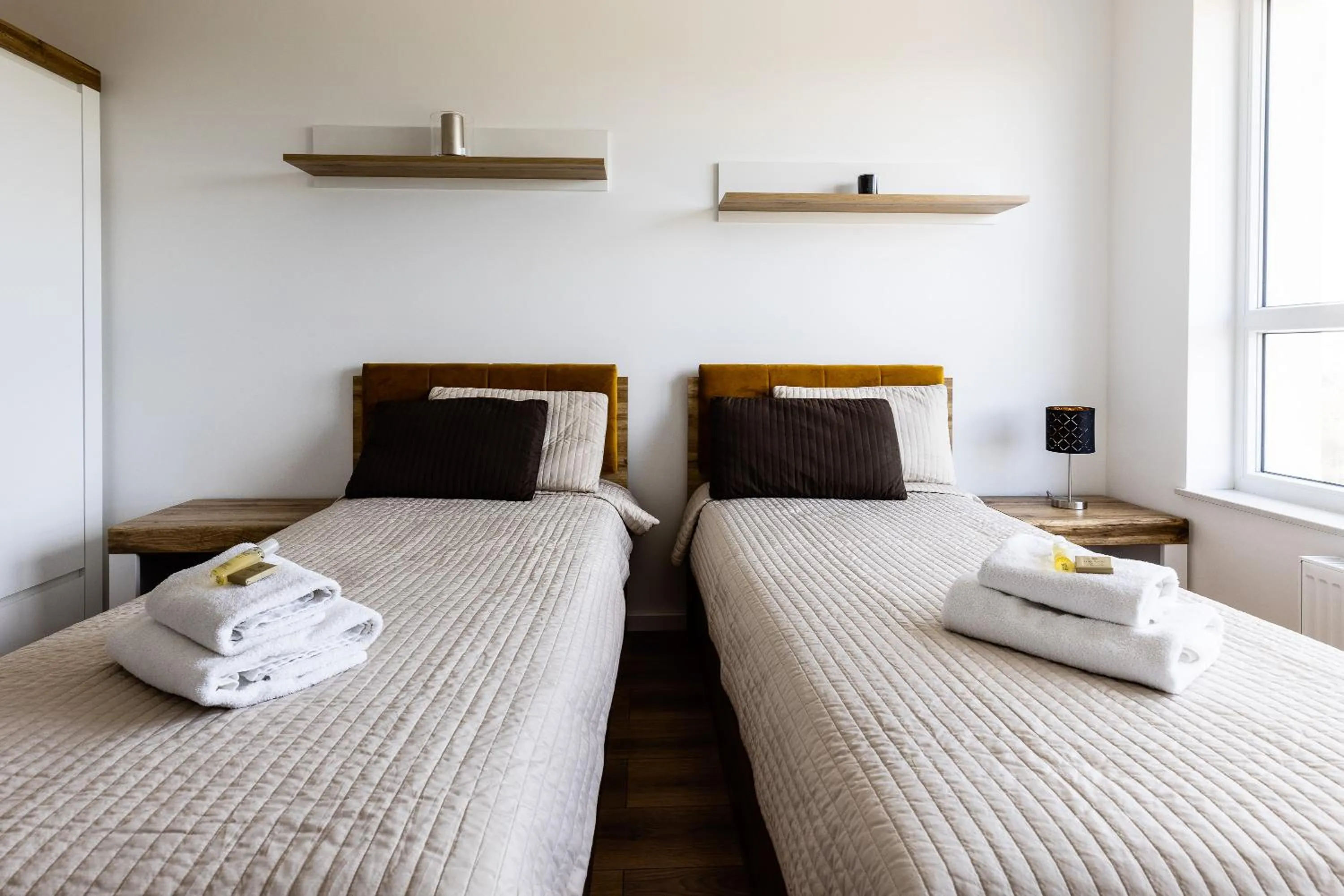 Bedroom, Bed in Symphony Baltica Towers Apartamenty