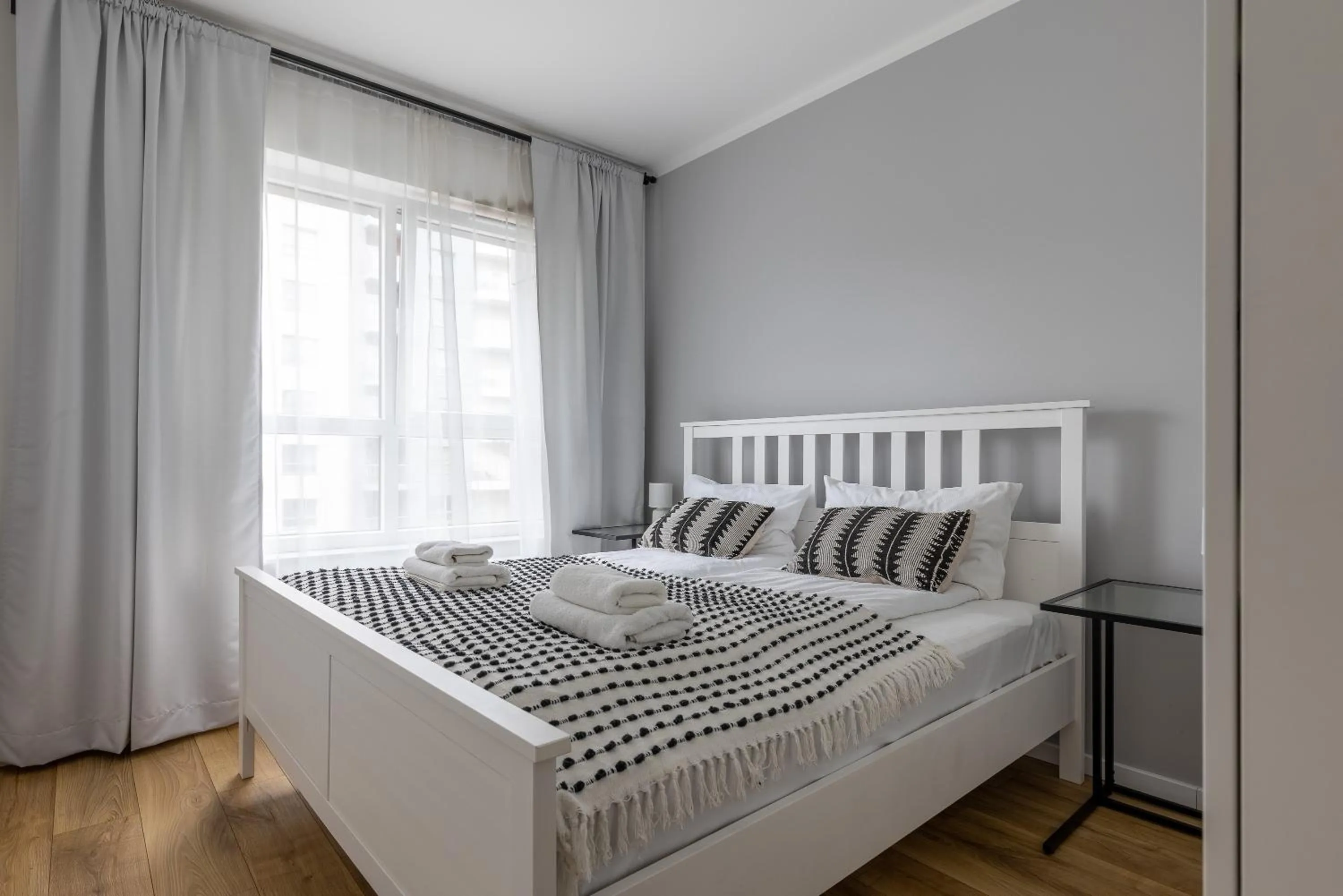 Bedroom, Bed in Symphony Baltica Towers Apartamenty