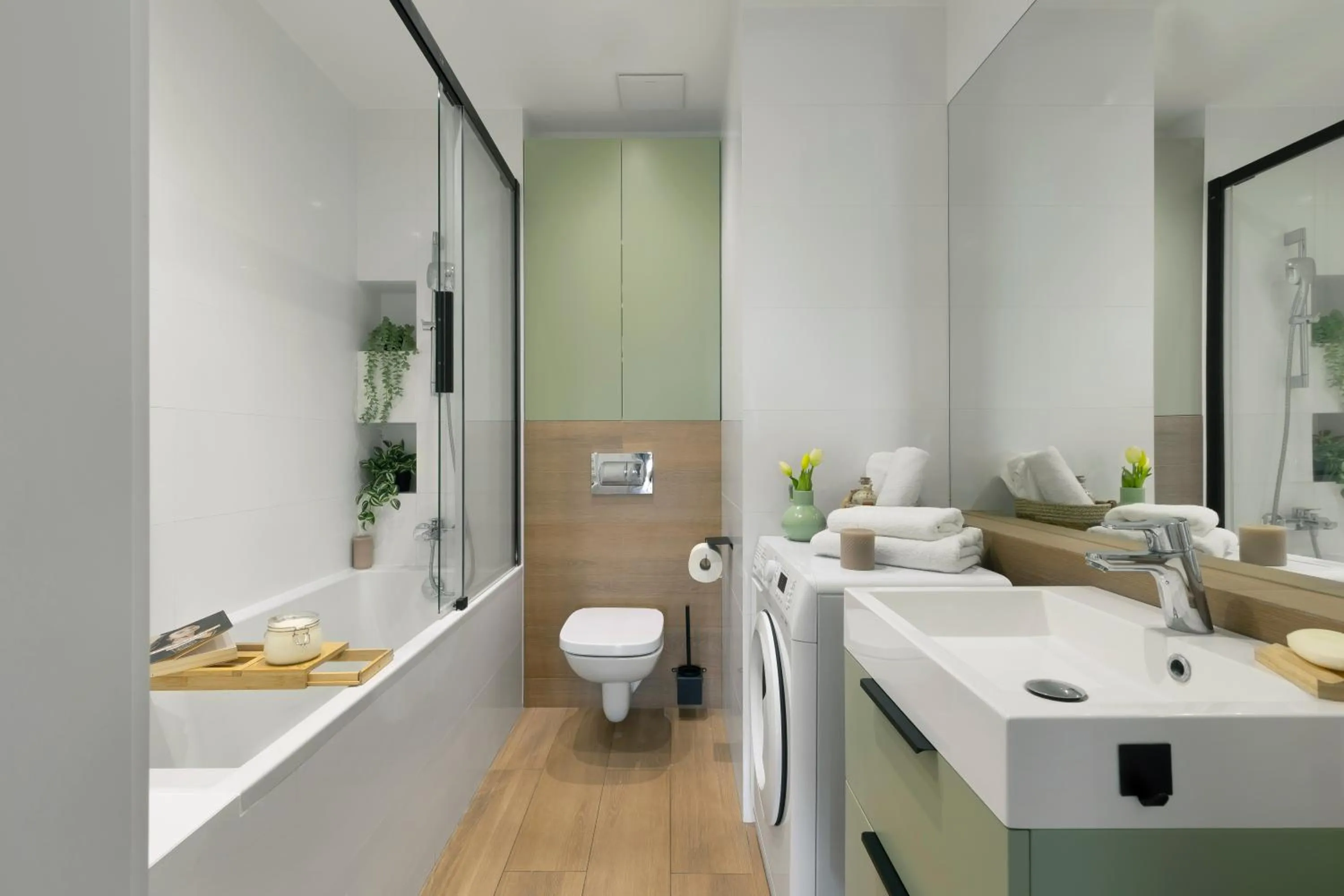 Bed in Symphony Baltica Towers Apartamenty