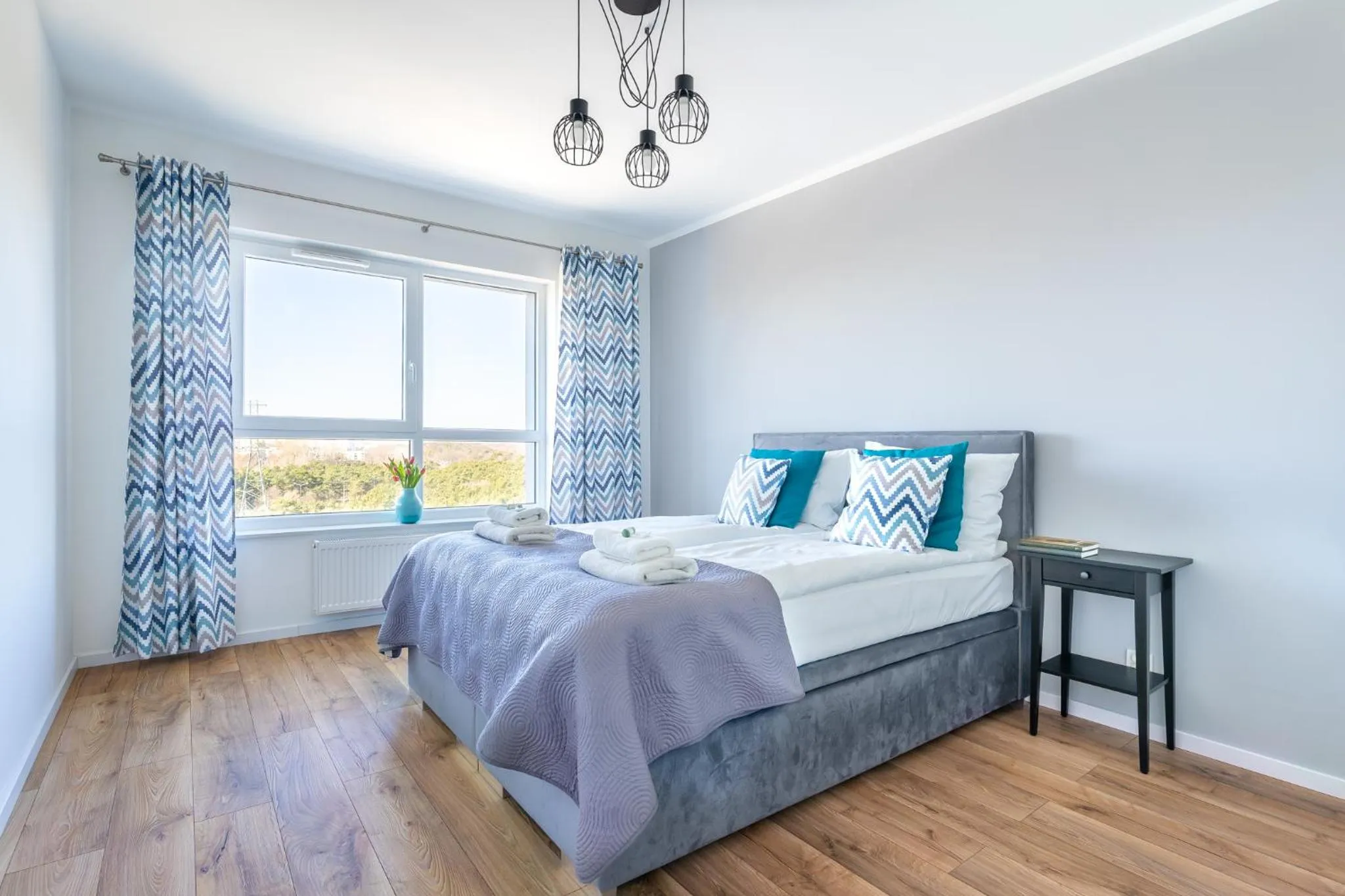 Bedroom, Bed in Symphony Baltica Towers Apartamenty