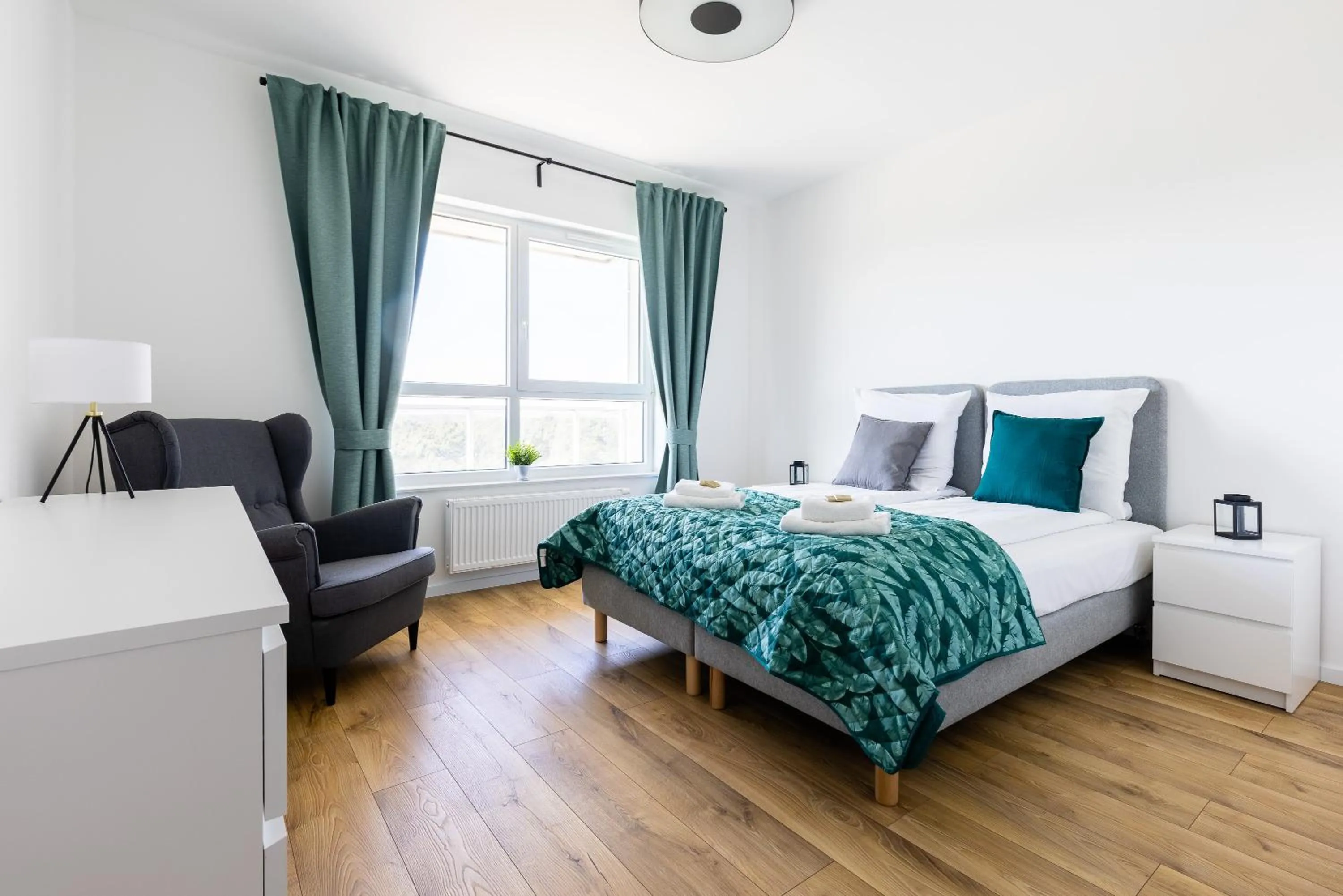 Bedroom, Bed in Symphony Baltica Towers Apartamenty