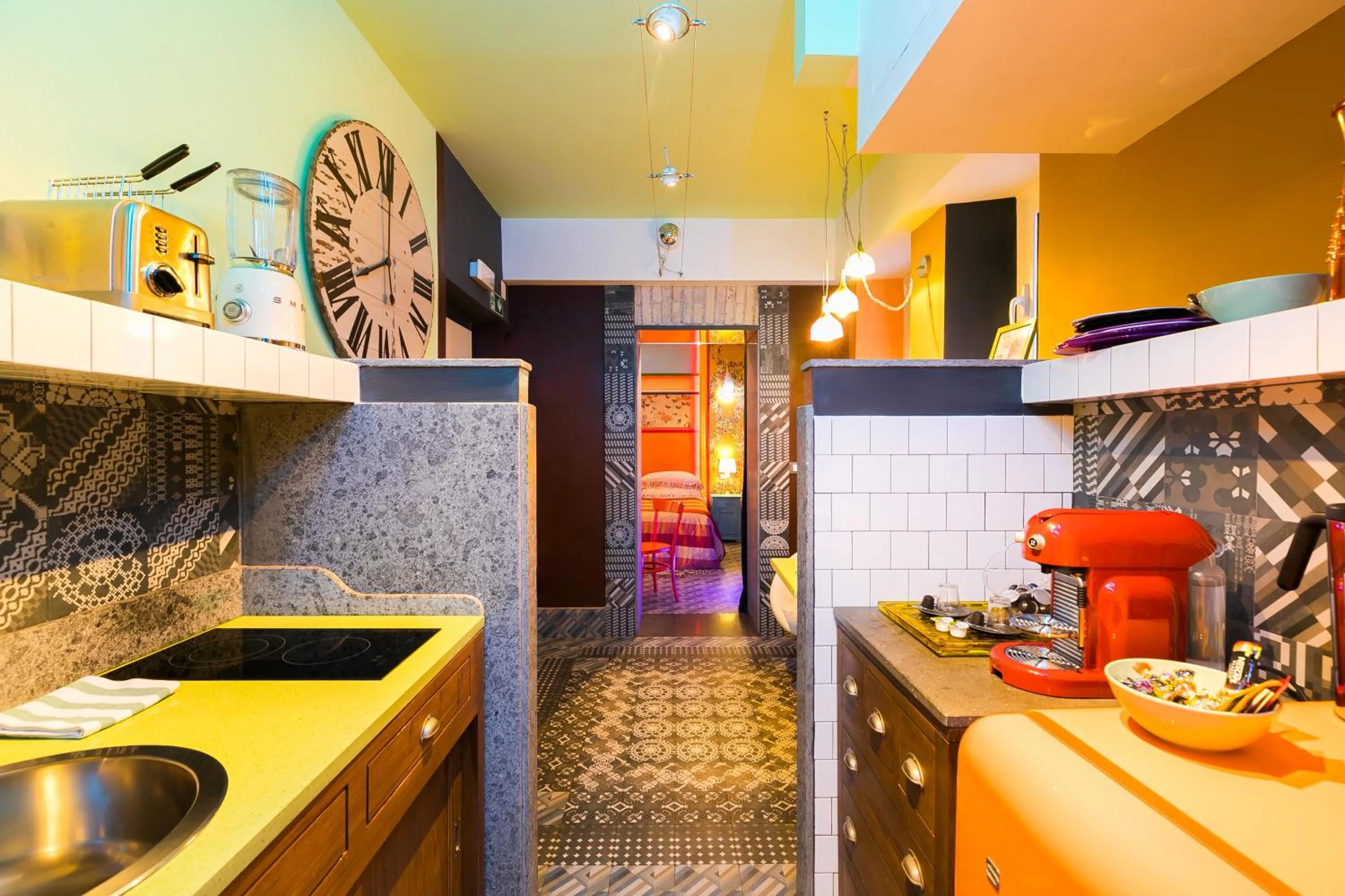 Kitchen or kitchenette in Appartamenti MarcoAurelio49