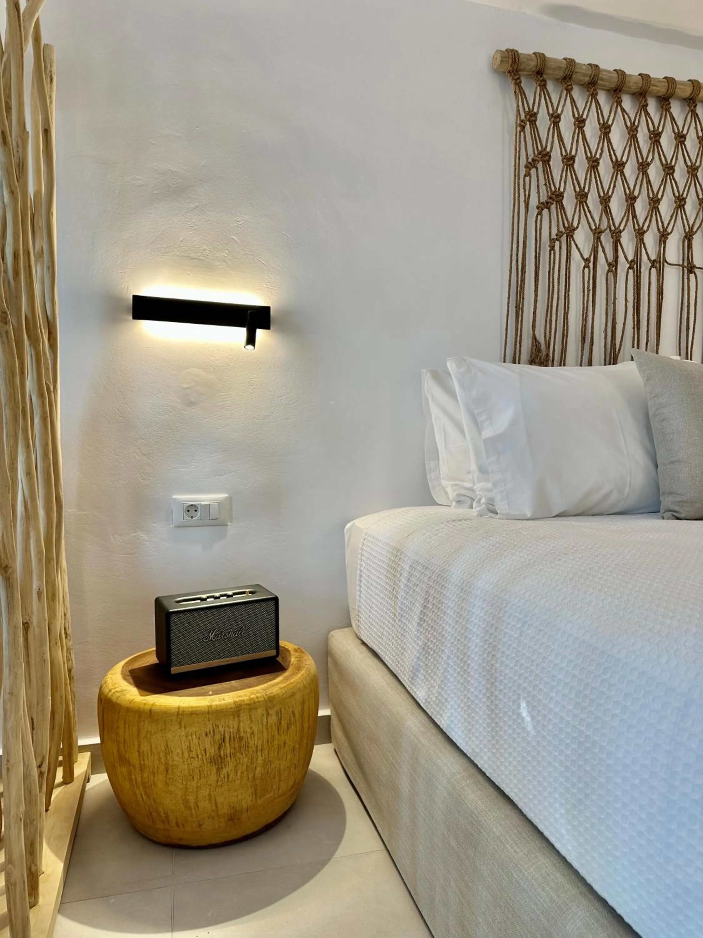 Bed in Sofos Suites Mykonos