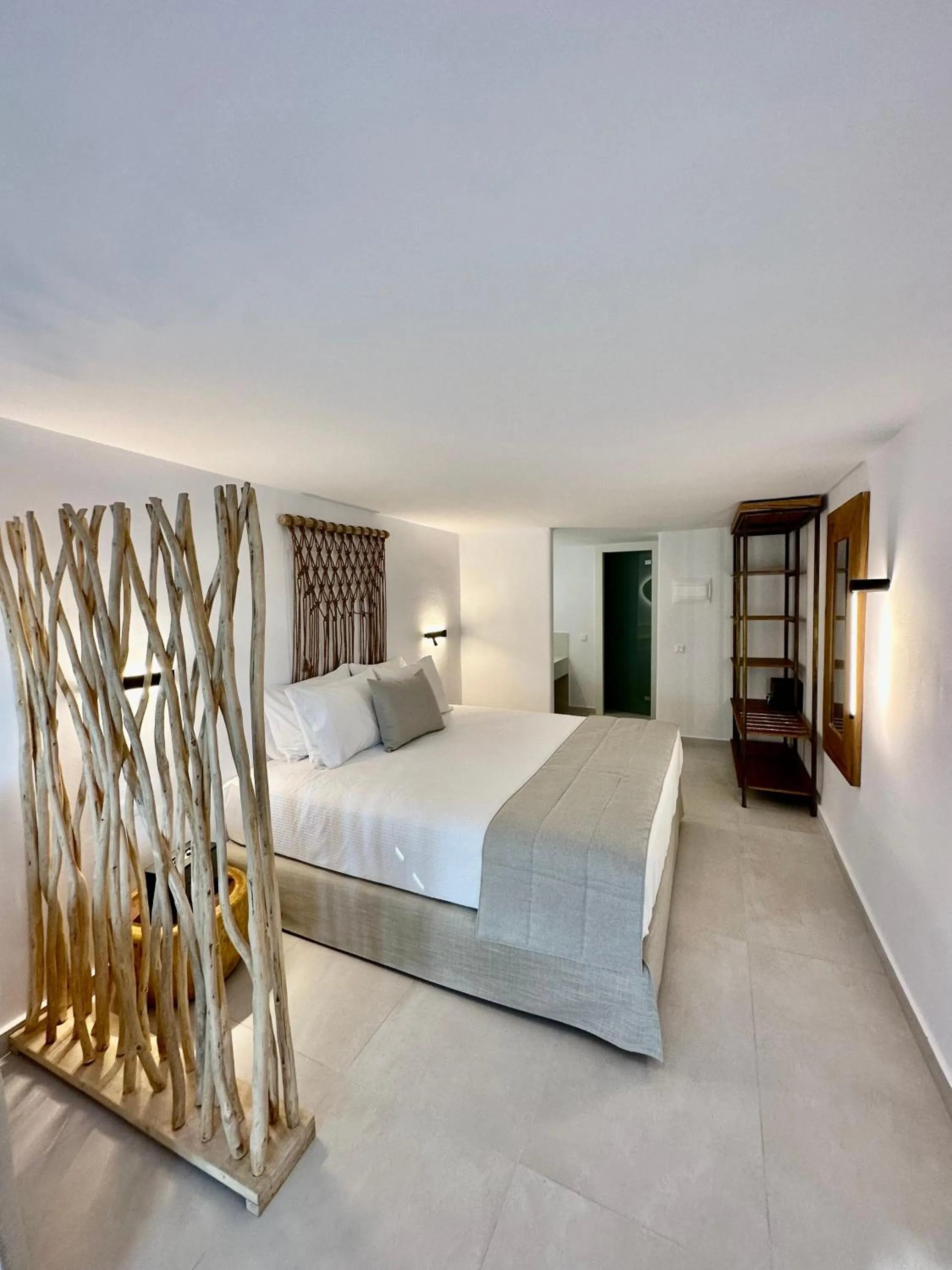 Bed in Sofos Suites Mykonos