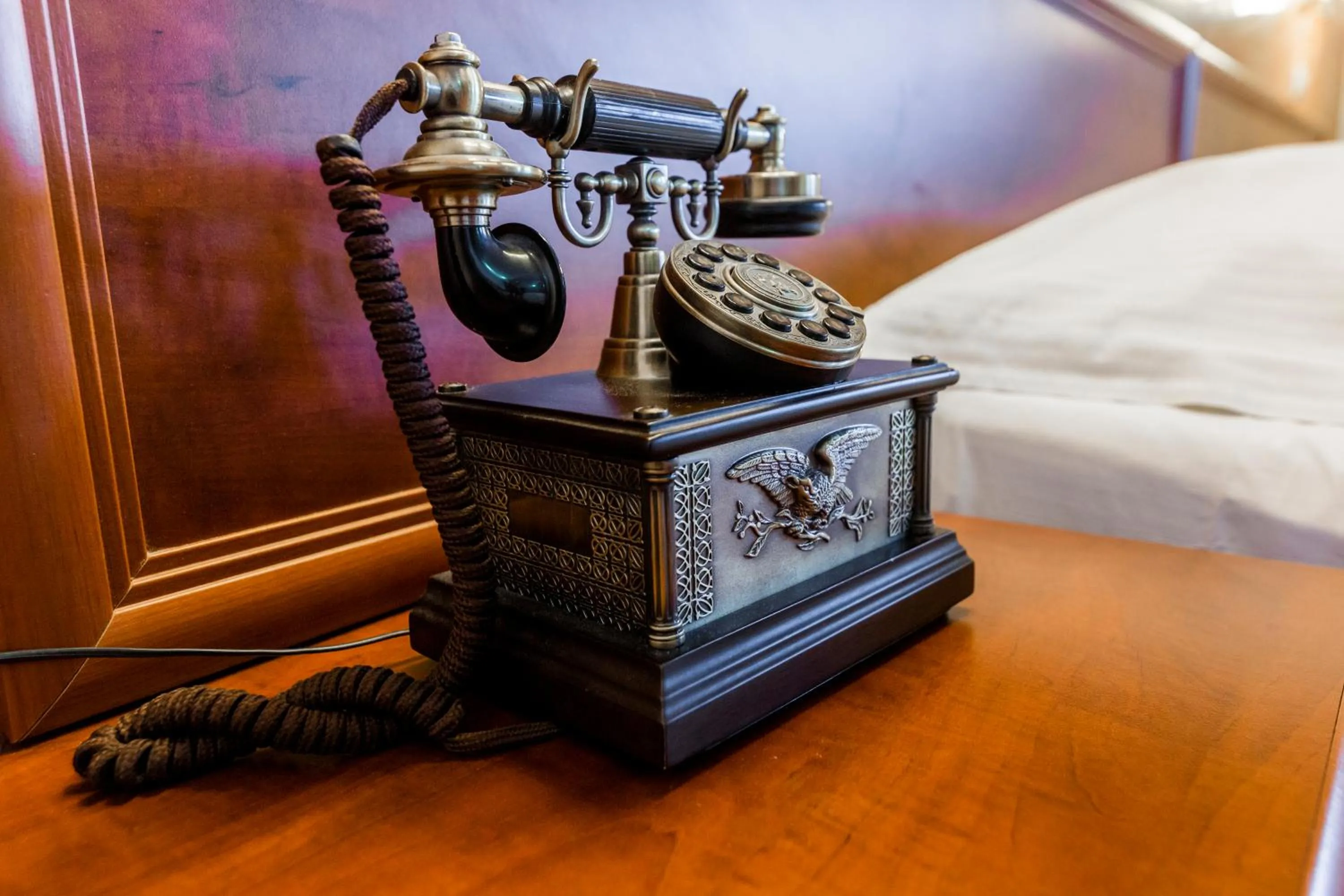 Decorative detail, Bed in Hotel Golden House
