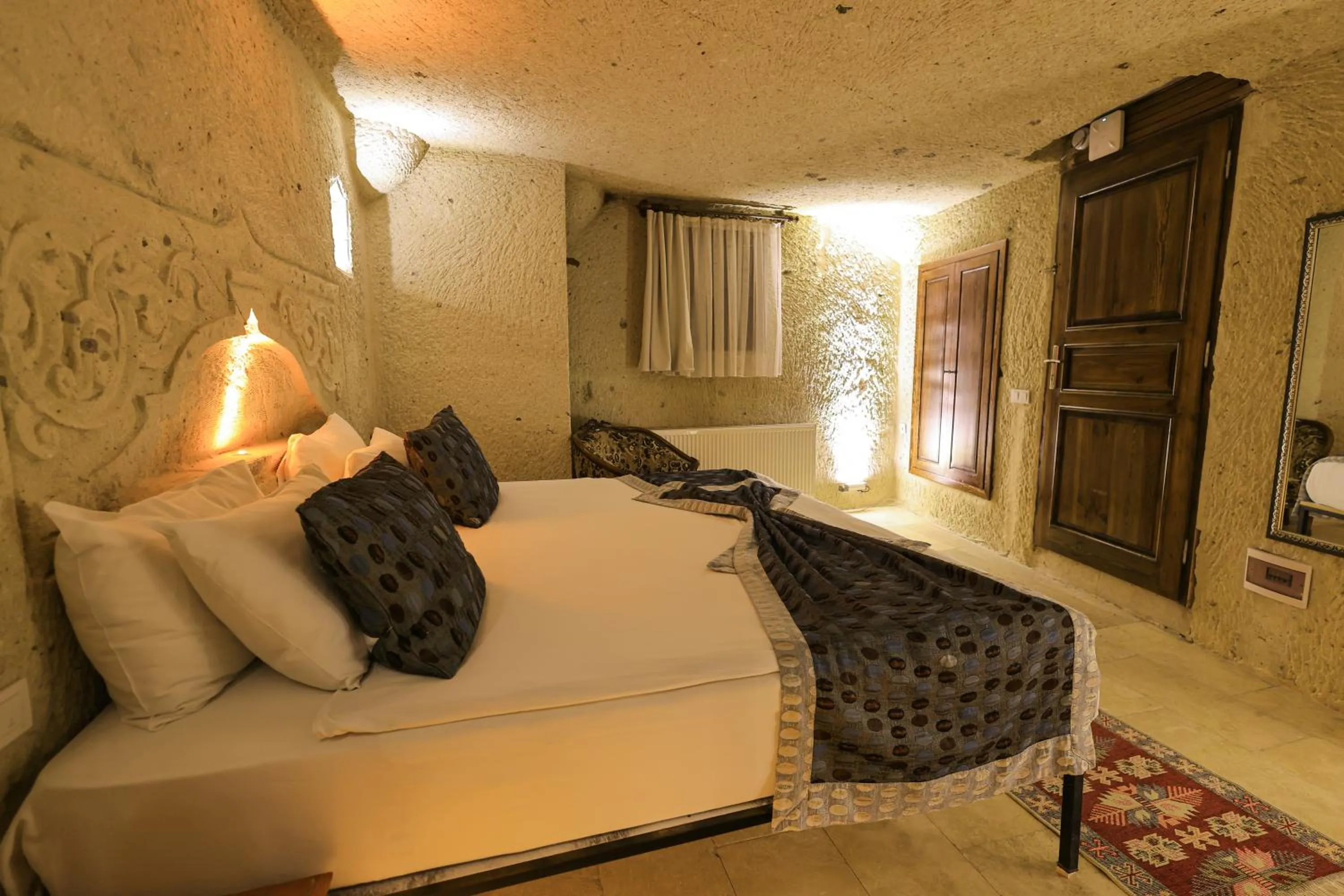 Bed in Ortahisar Cave Hotel