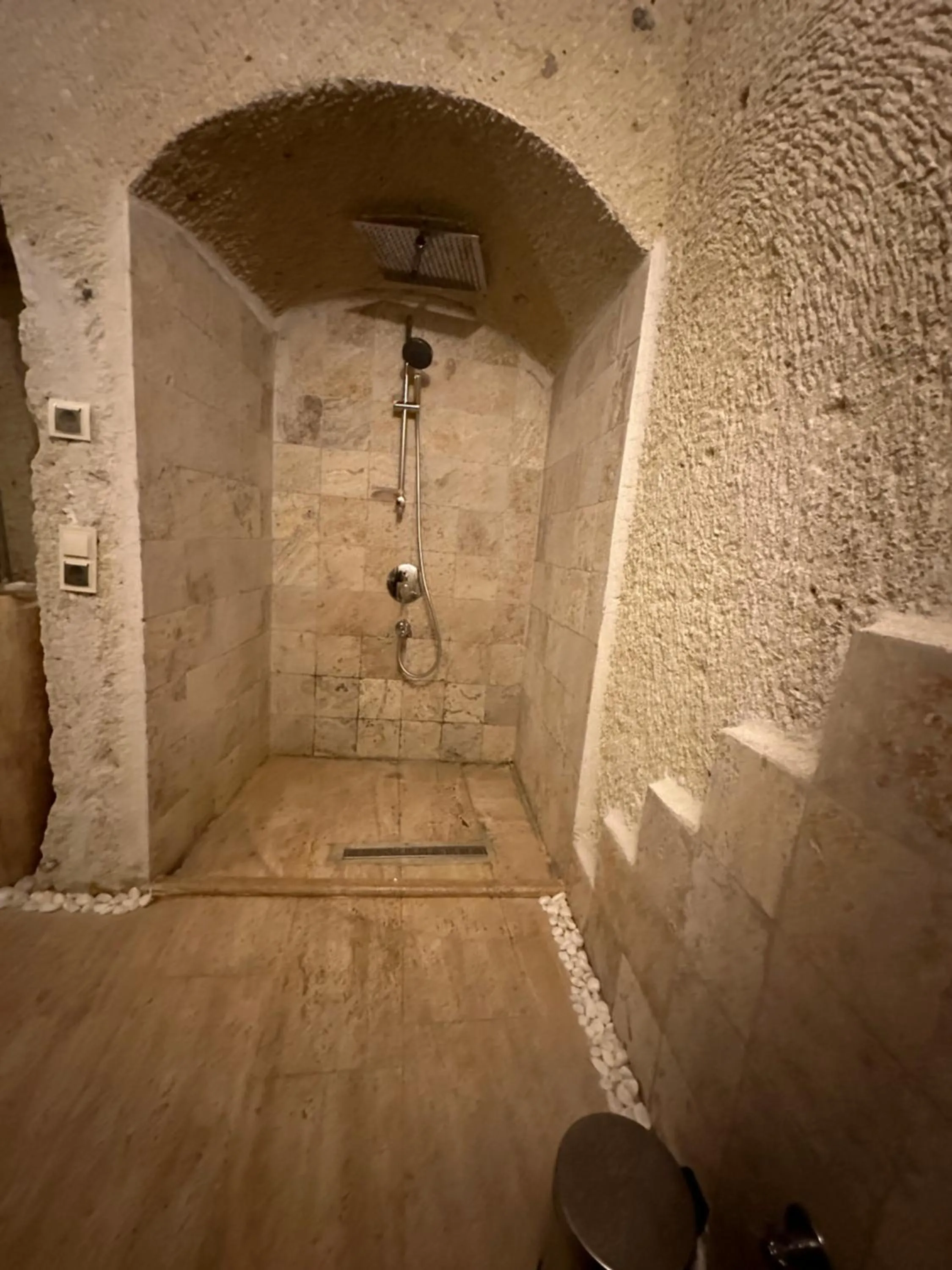 Shower in Ortahisar Cave Hotel