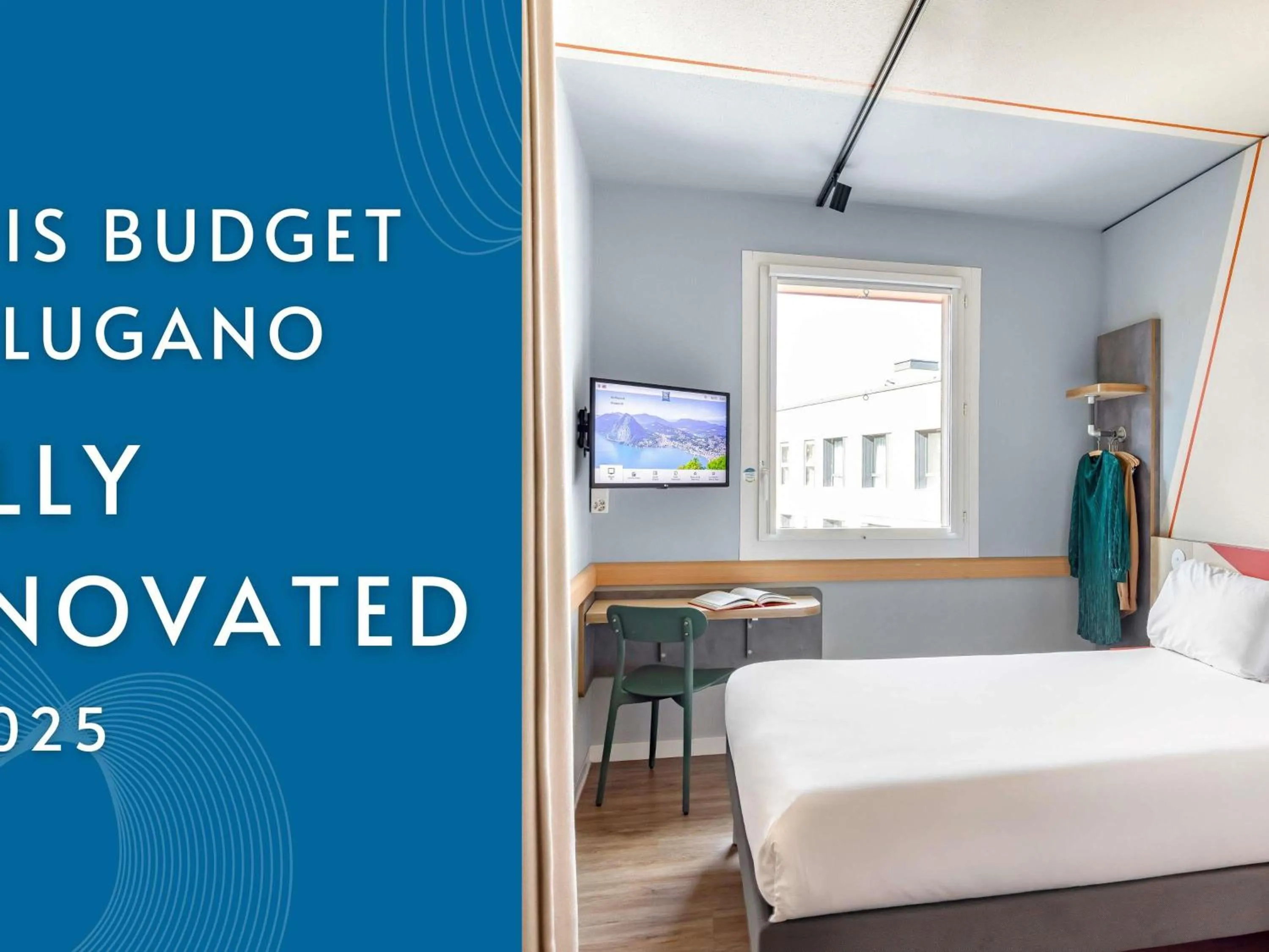 Property building, Bed in ibis budget Lugano Paradiso