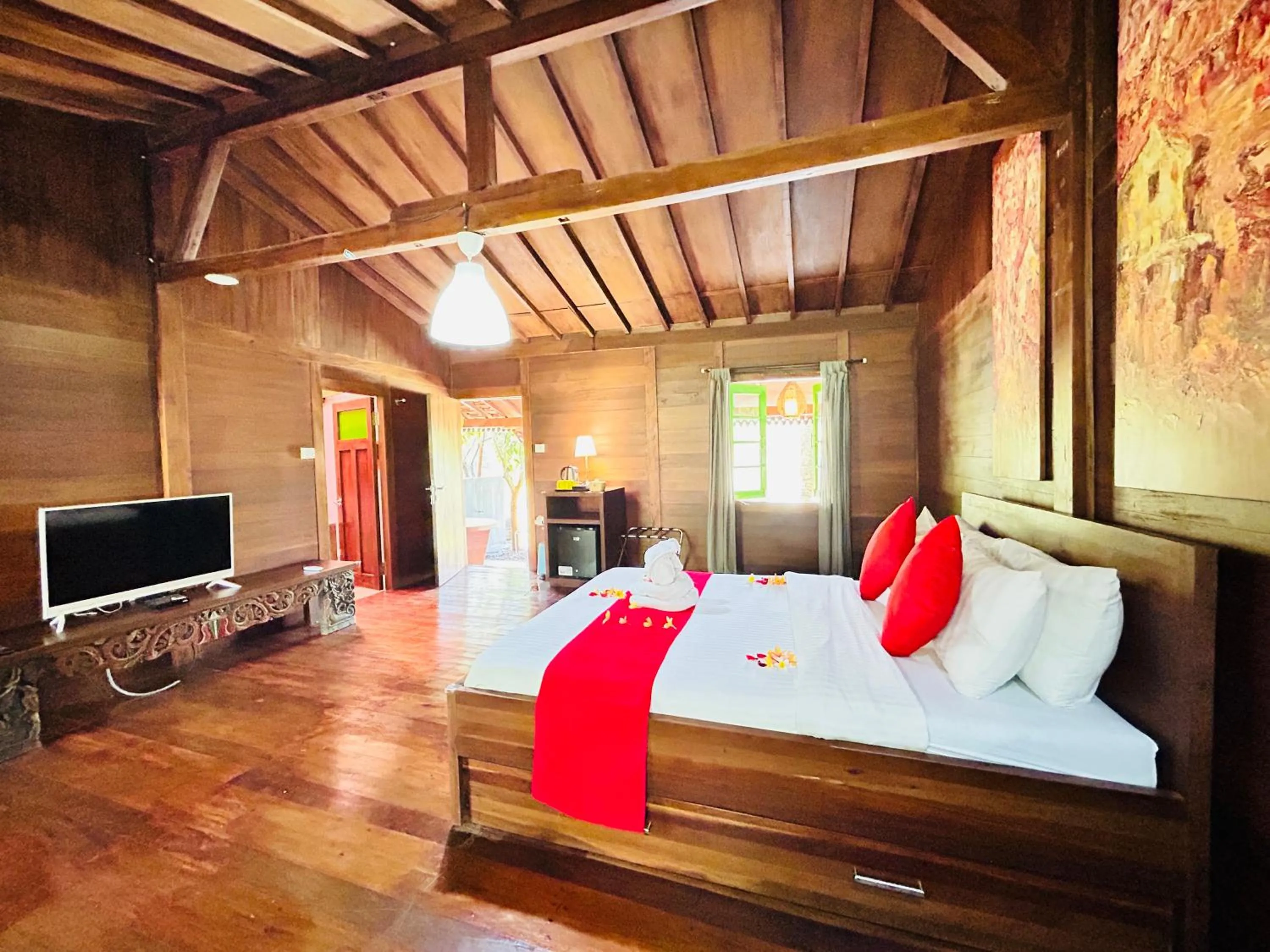 Bed in Avery Coconut Island Waterpark Beach Resort Carita