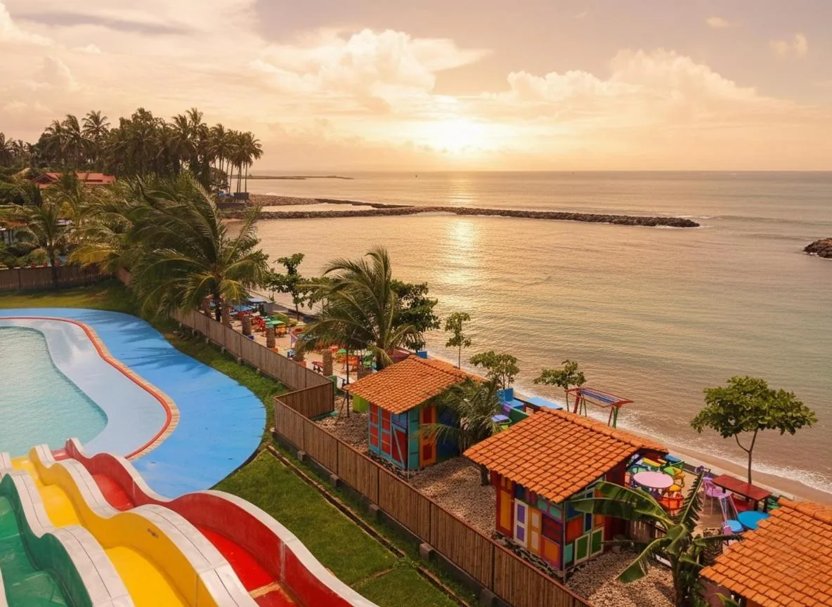 Beach in Avery Coconut Island Waterpark Beach Resort Carita