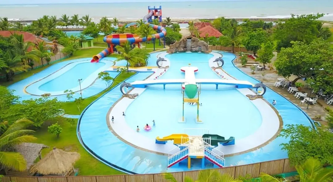 Aqua park in Avery Coconut Island Waterpark Beach Resort Carita