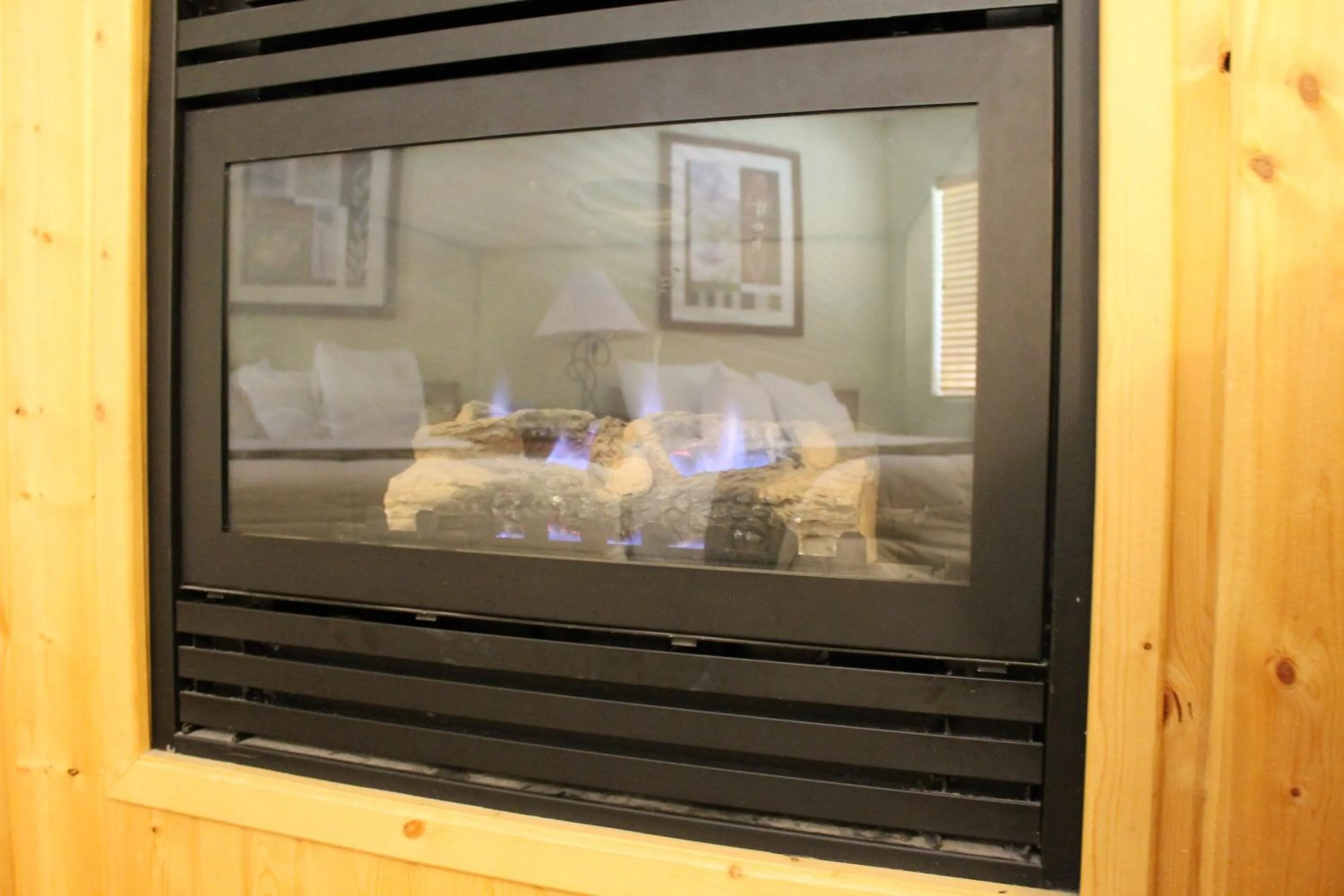 fireplace in Big Pines Mountain House