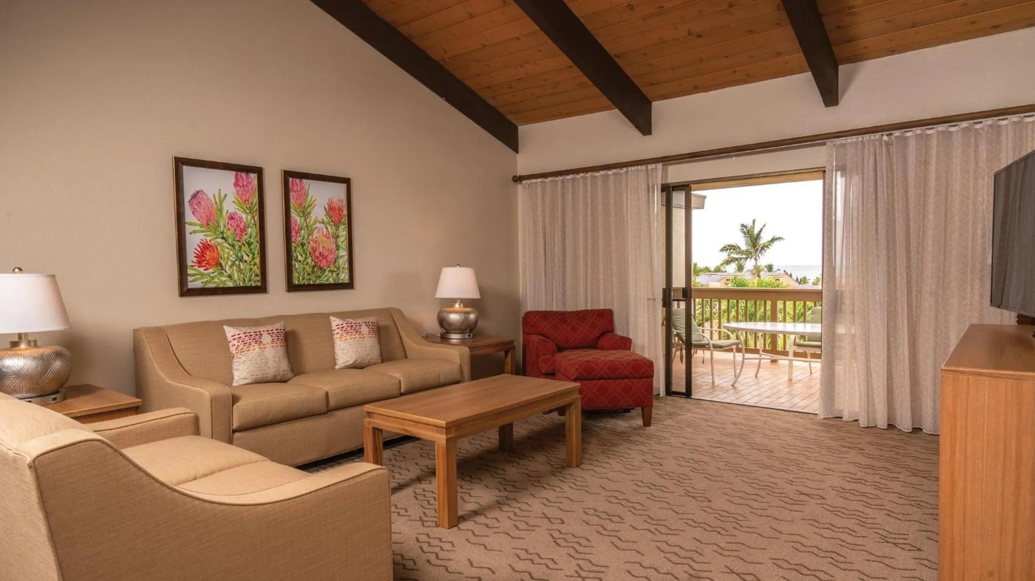 Living room in Kona Coast Resort