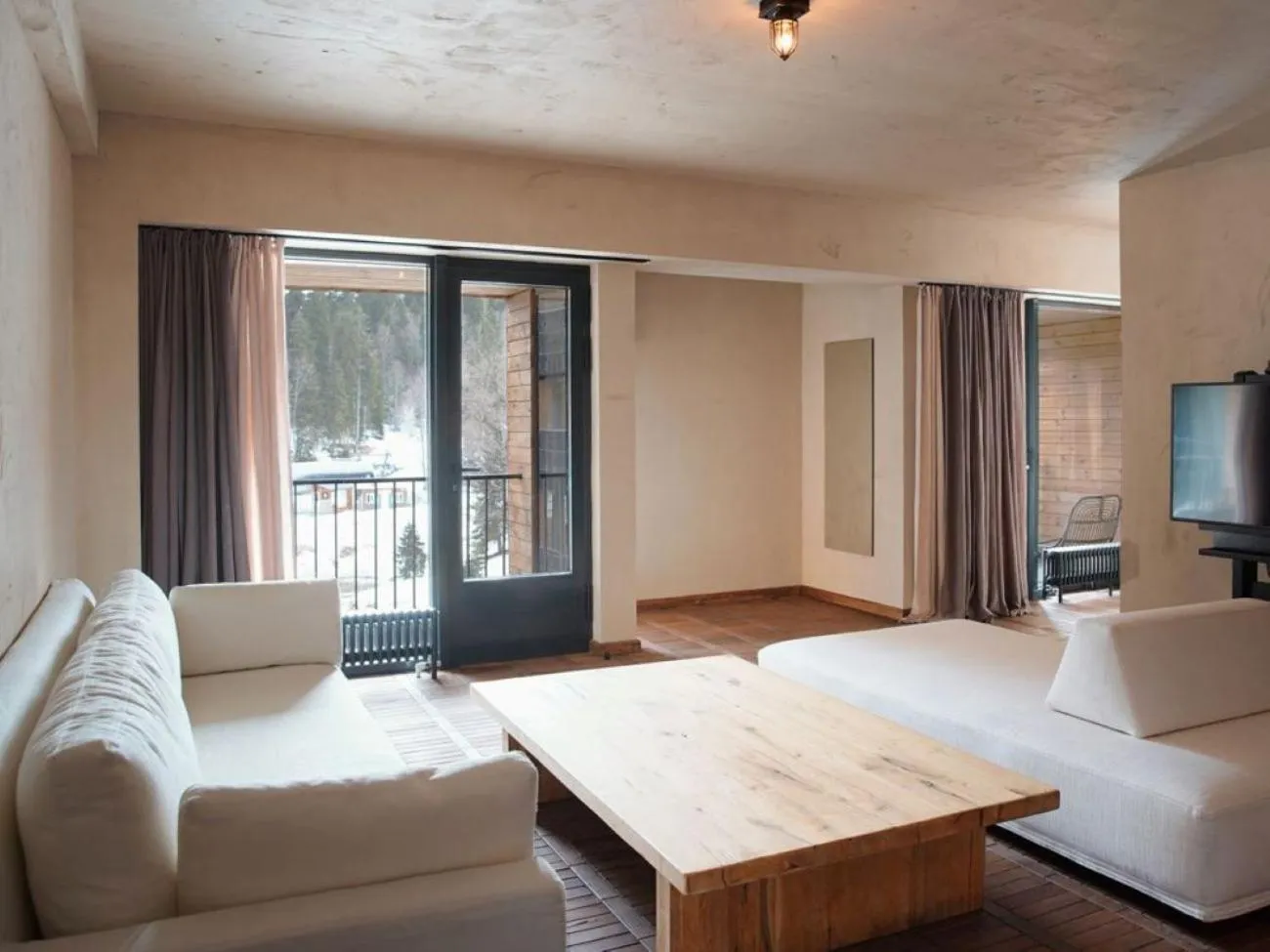 Living room, Bed in Kokhta Bakuriani