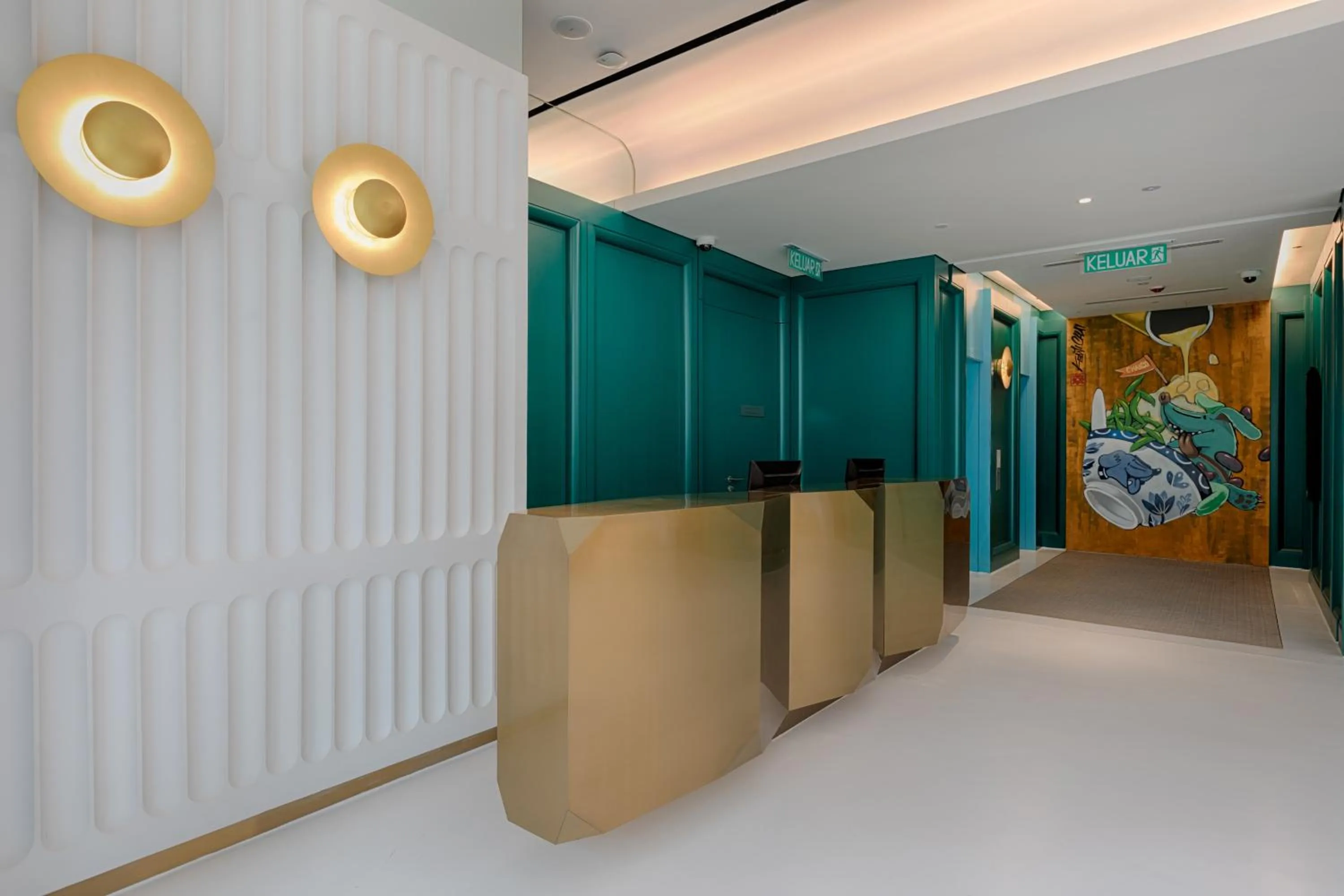 Lobby or reception in The Upper House, Batu Kawan