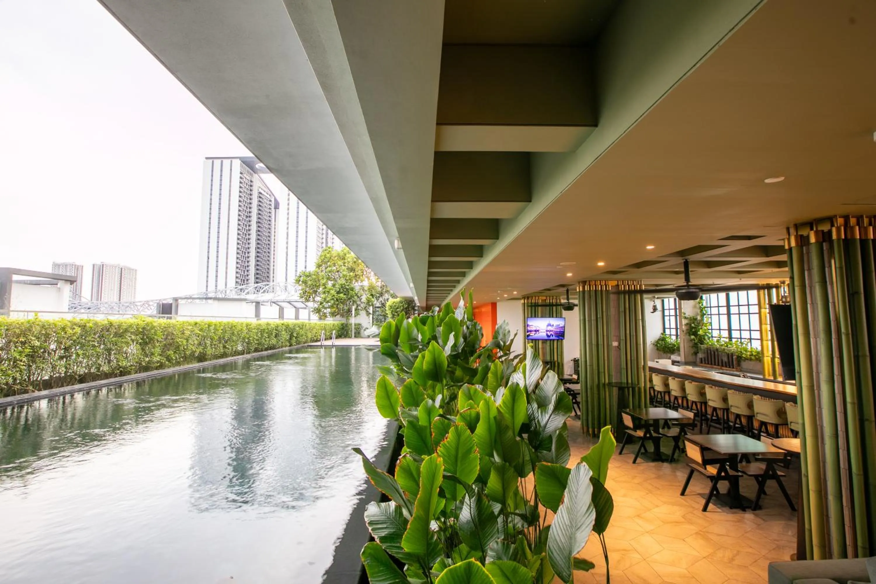 Swimming pool in The Upper House, Batu Kawan