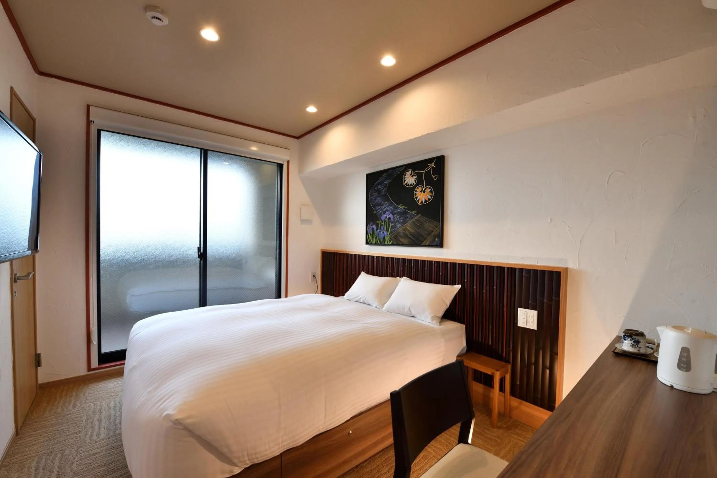 Bedroom, Bed in Wanosato Kyoto Musee