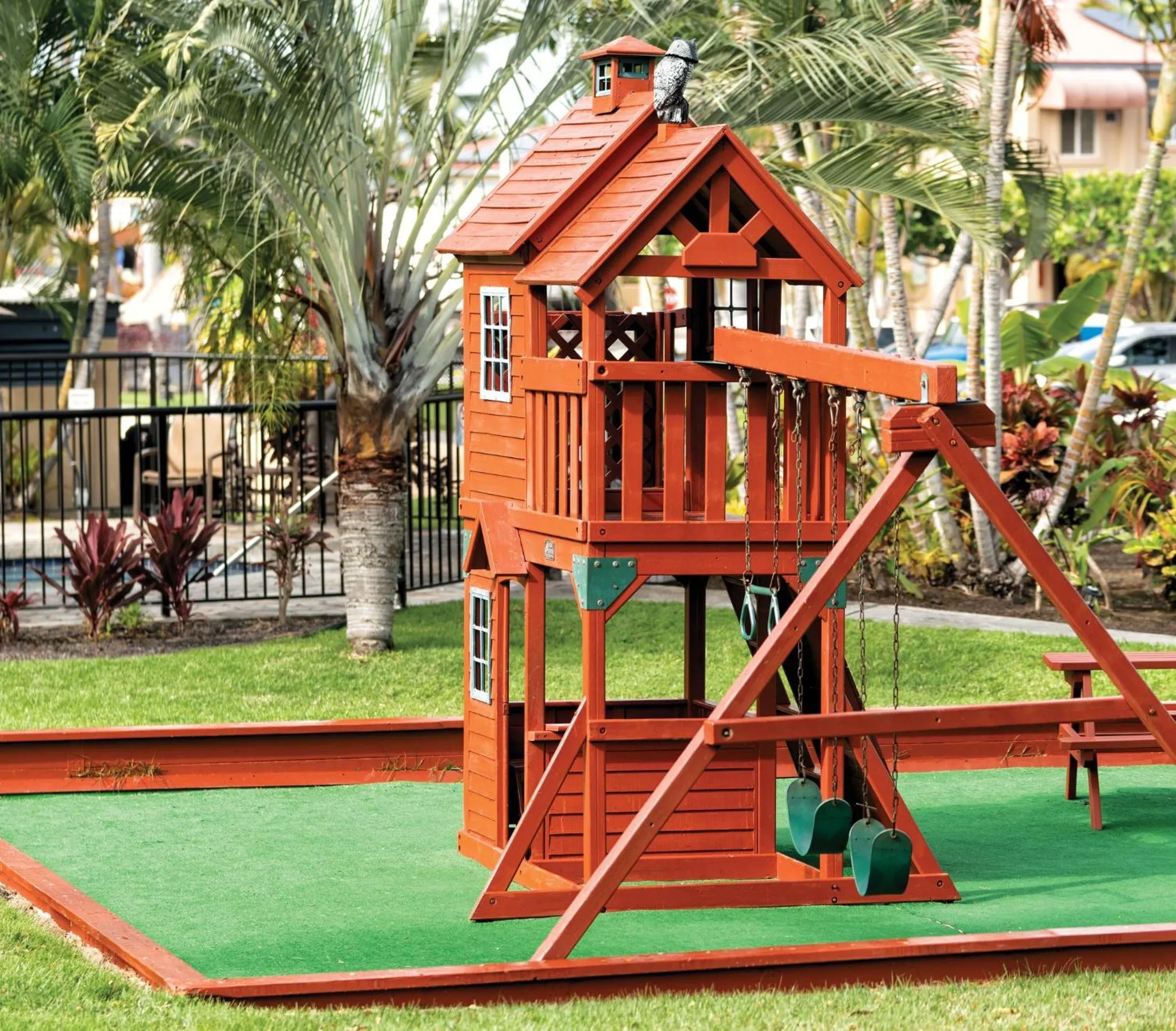 Children play ground in Kauai Coast Resort at the Beach Boy