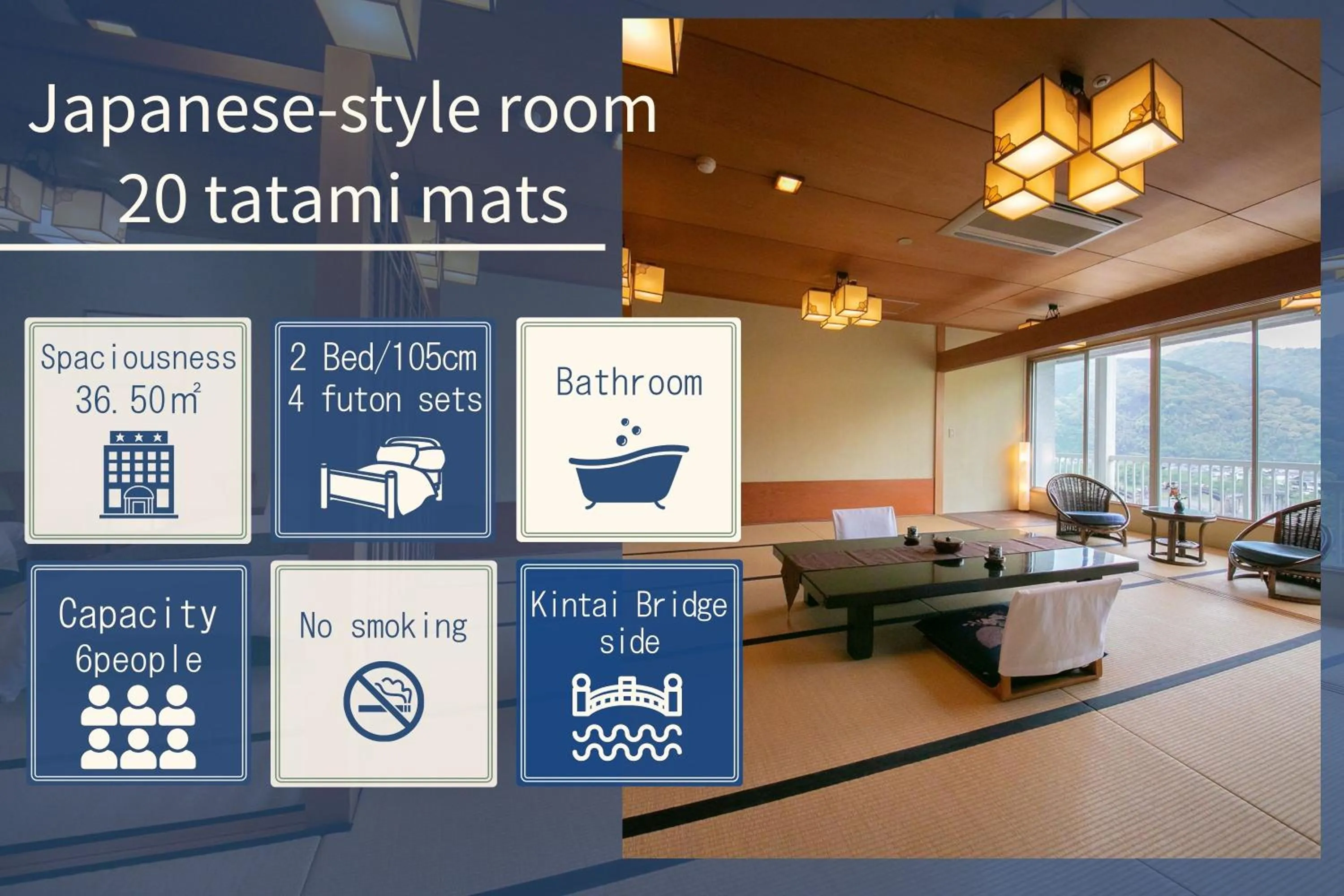 Photo of the whole room in Iwakuni Kokusai Kanko Hotel