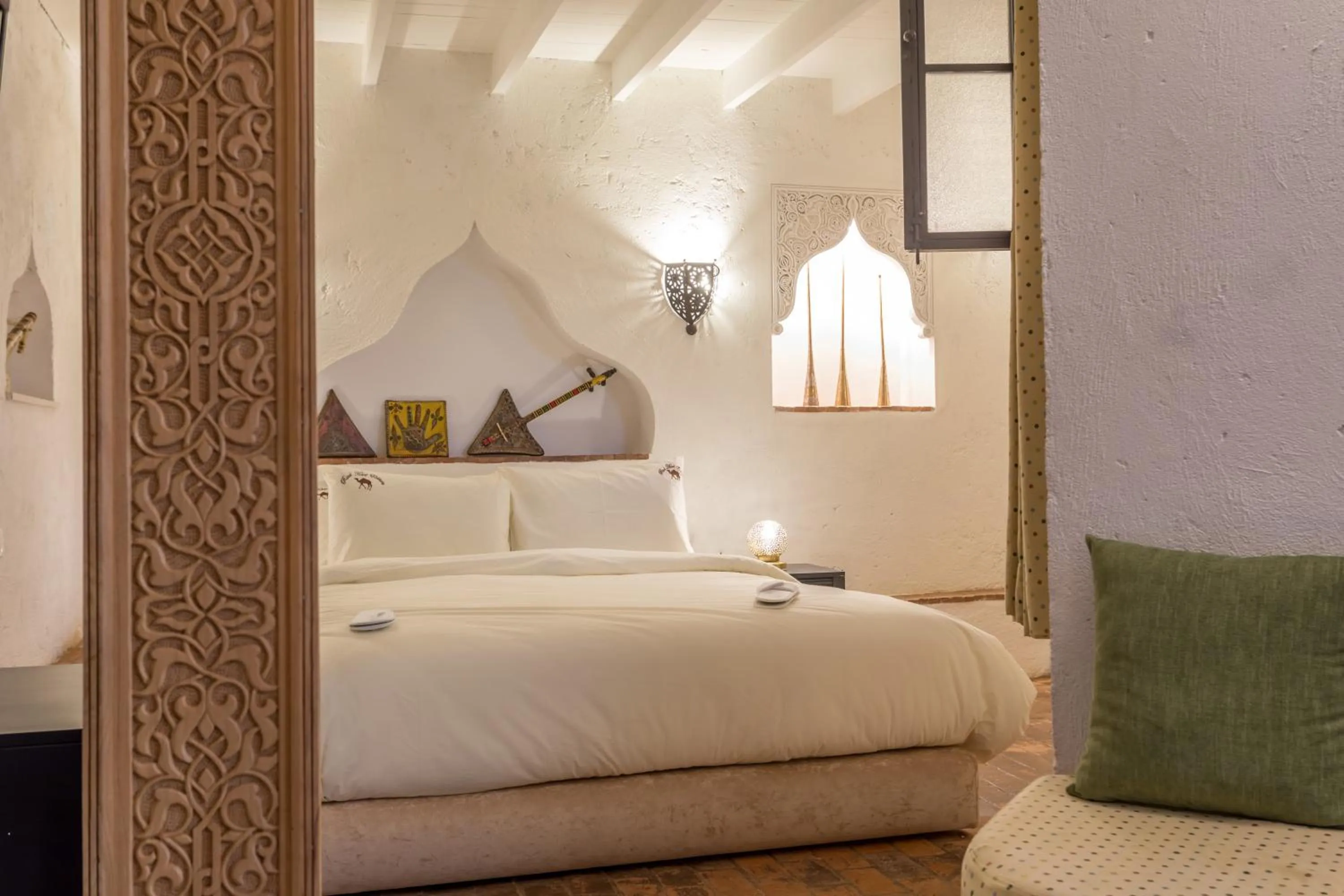 Bed in Riad Hart Essoura
