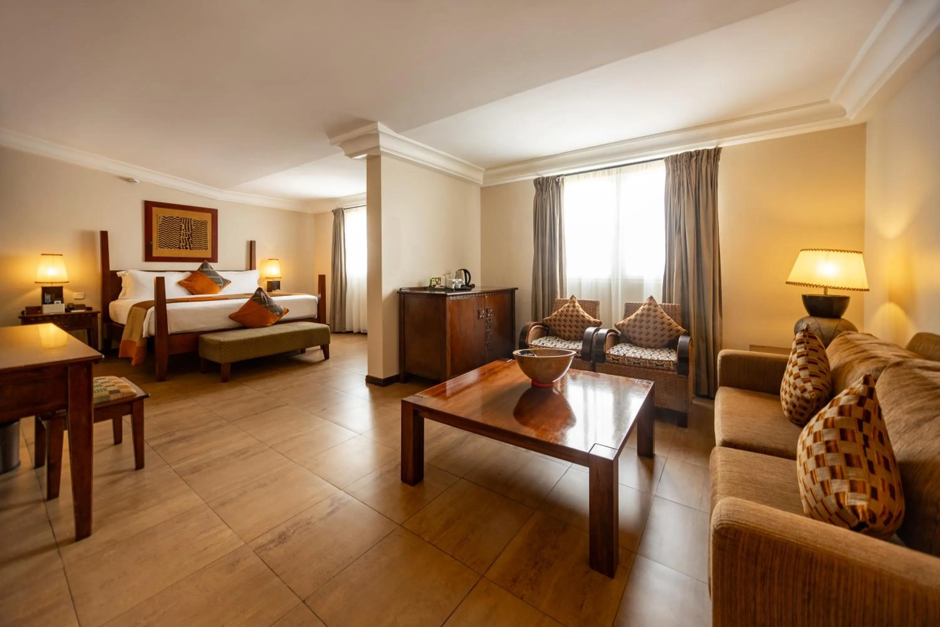 Bed in The African Regent Hotel