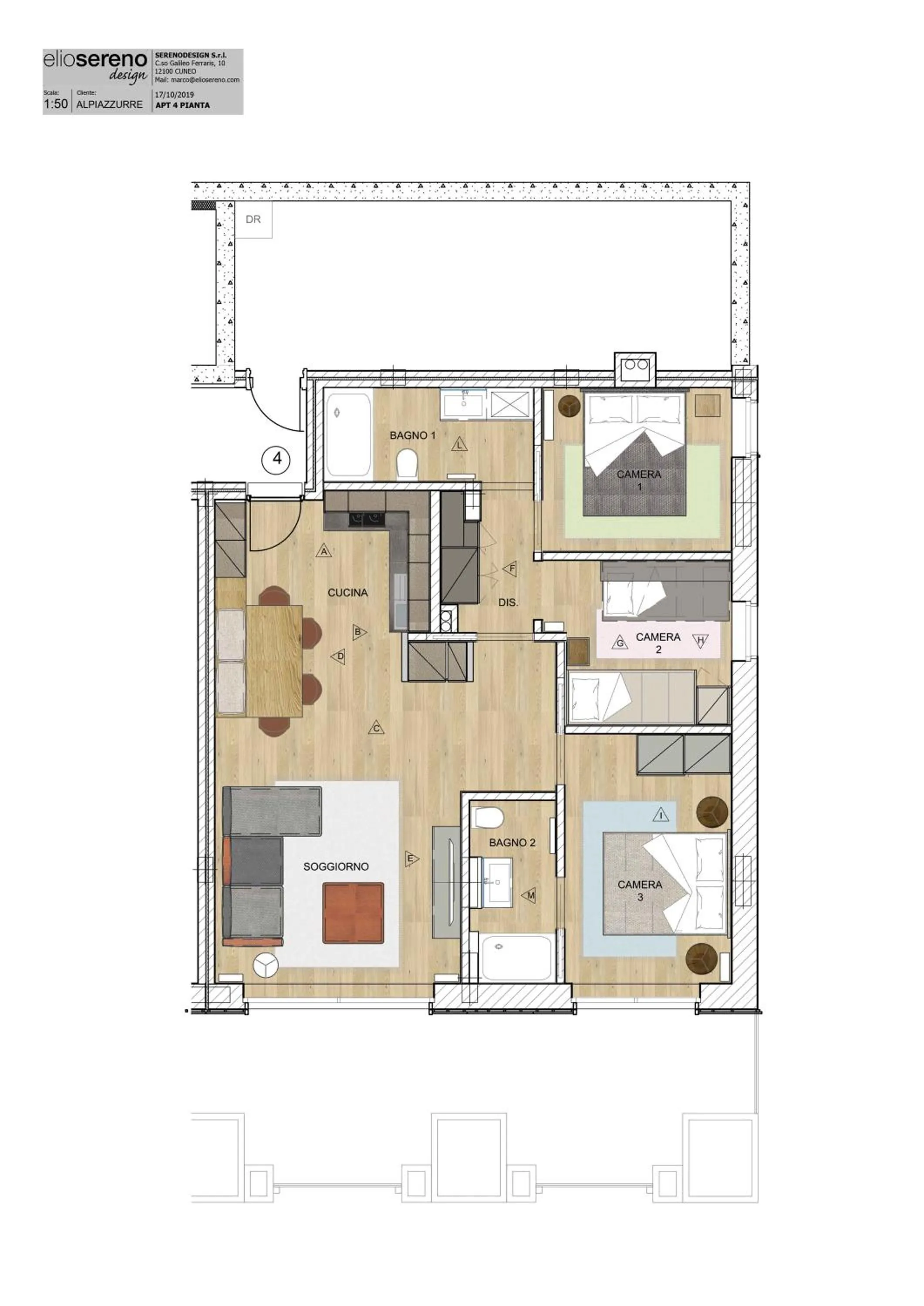 Floor plan in Chalet Bizet - Limone 1400