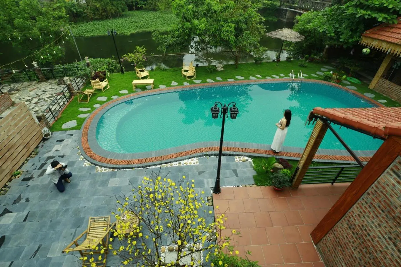 Swimming pool in Ninh Binh Valle Montana Homestay