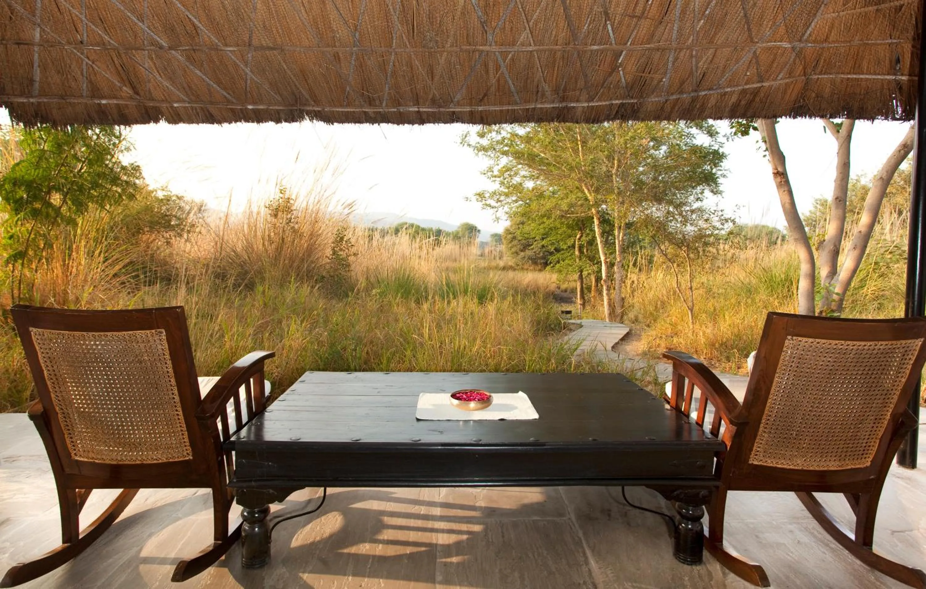 Seating area in Khem Villas