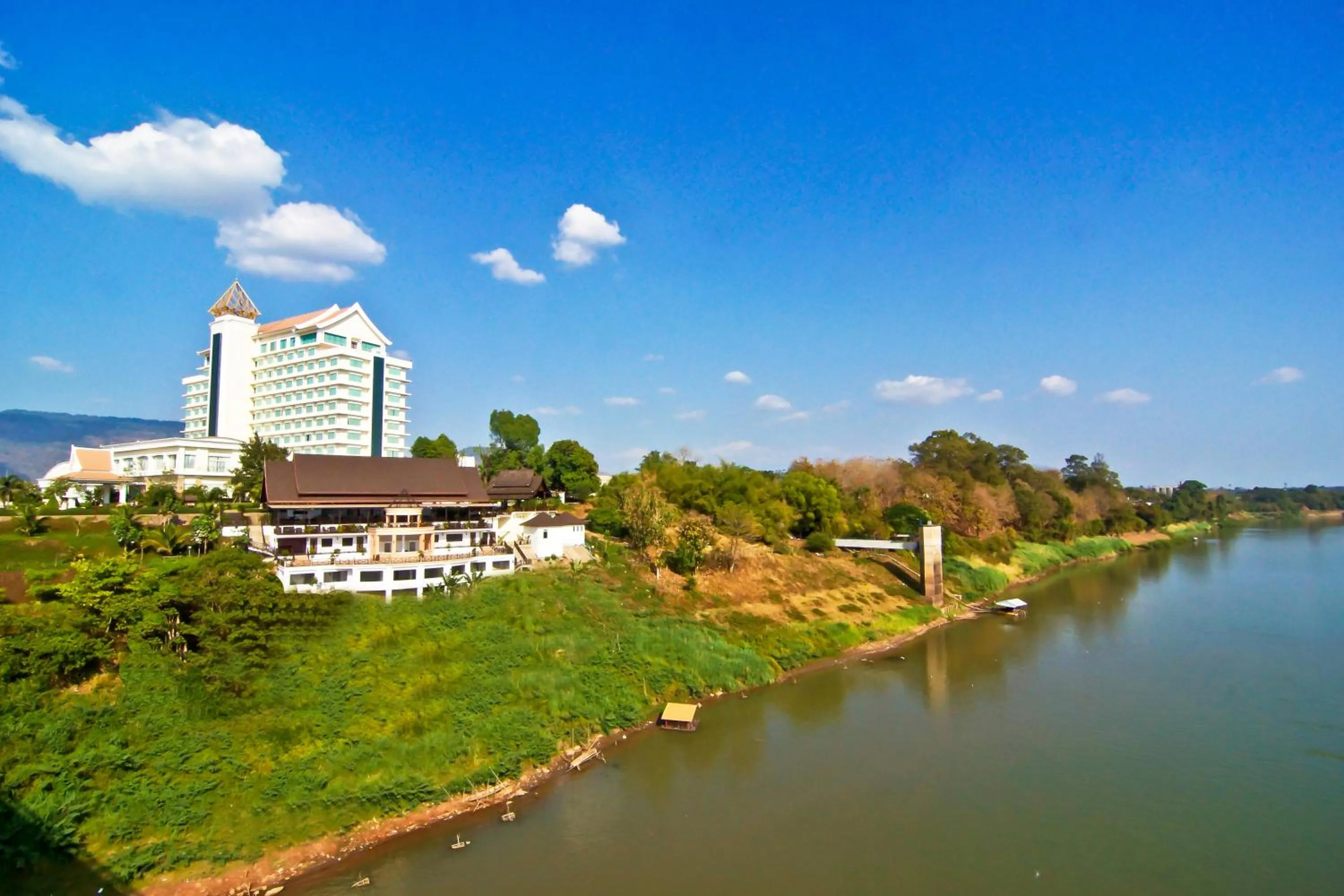 Facade/entrance in Champasak Grand Hotel
