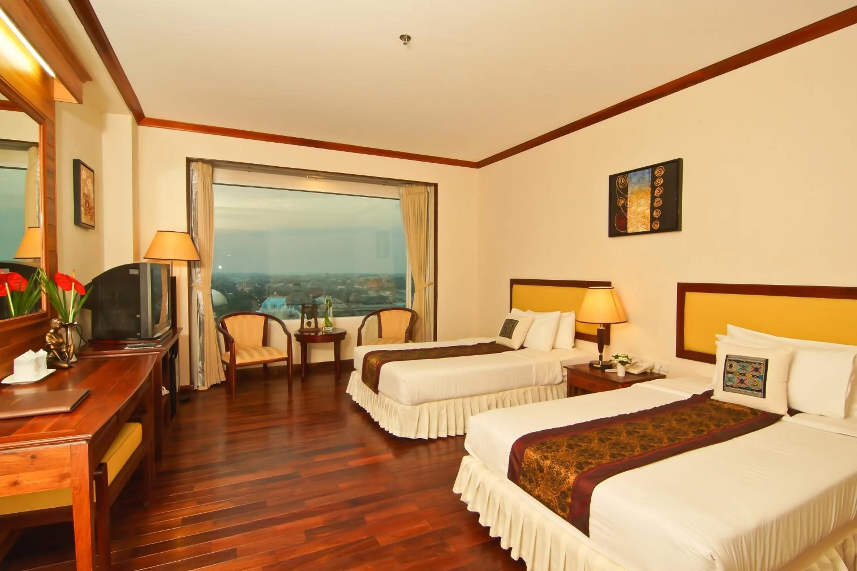 River view, Bed in Champasak Grand Hotel